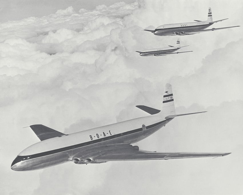 In the 1950s, British airlines like BOAC were competing with American carriers like TWA and Pan Am who, until the advent of later-model Comet (shown), had a big advantage in aircraft and in-flight service. Photo: SCMP Archives