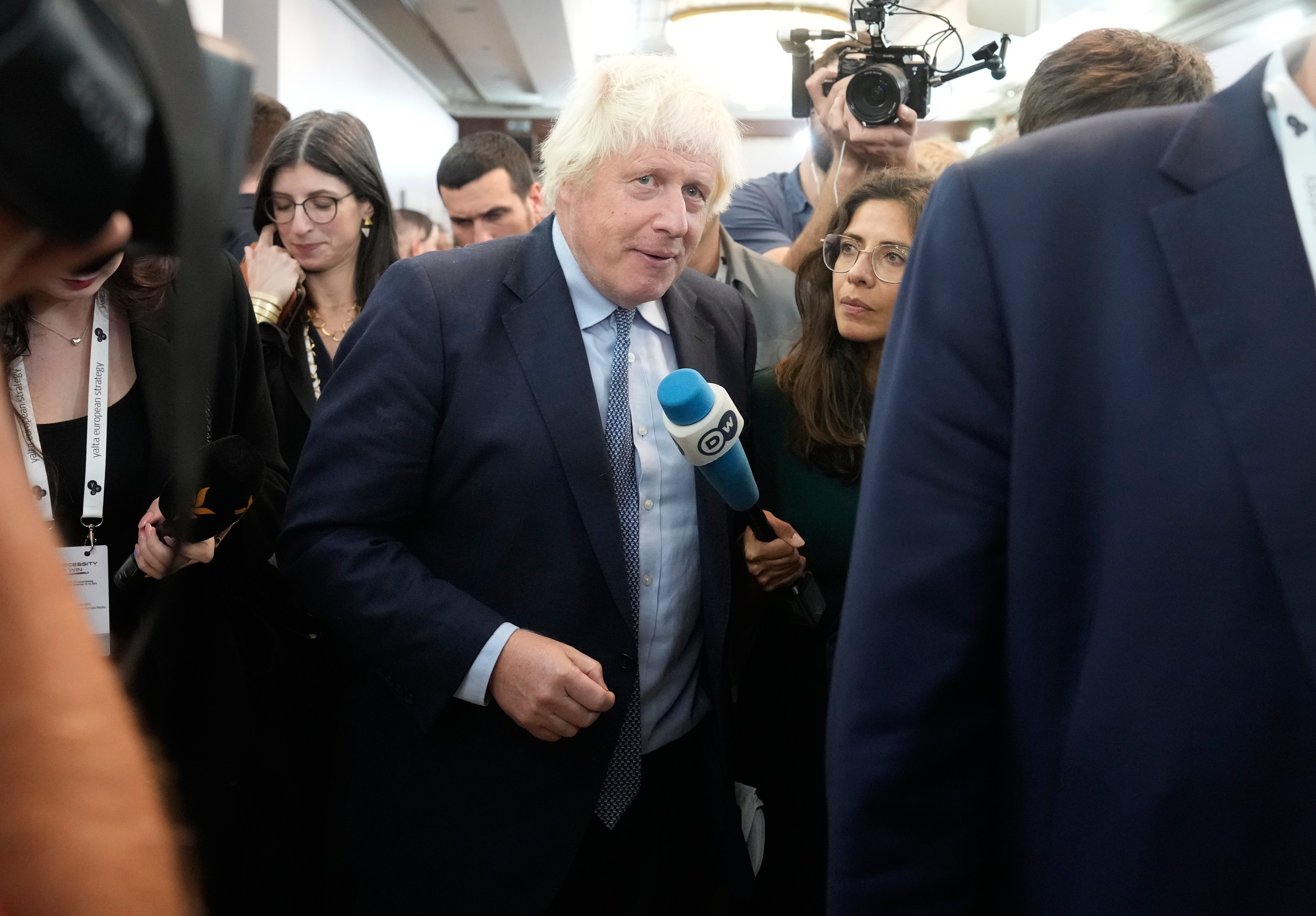 Former British prime minister Boris Johnson was expected to discuss his government’s handling of the Covid-19 pandemic and the parties in Downing Street that contributed to the end of his premiership. Photo: AP