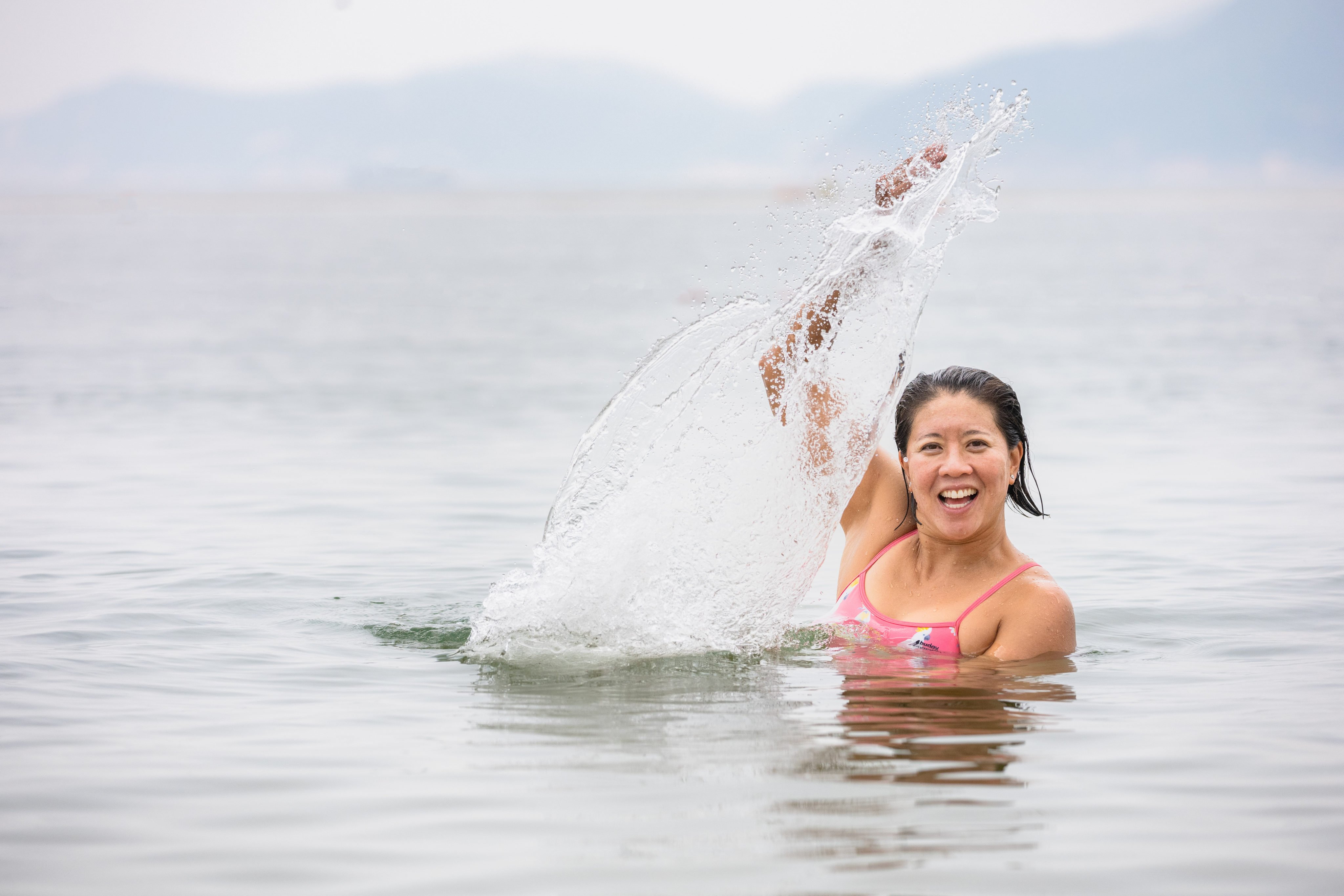 In 2018, Chinese art specialist Edie Hu became the first woman in 42 years 
to swim the 45km around Hong Kong Island . Photo: Eugene Chan