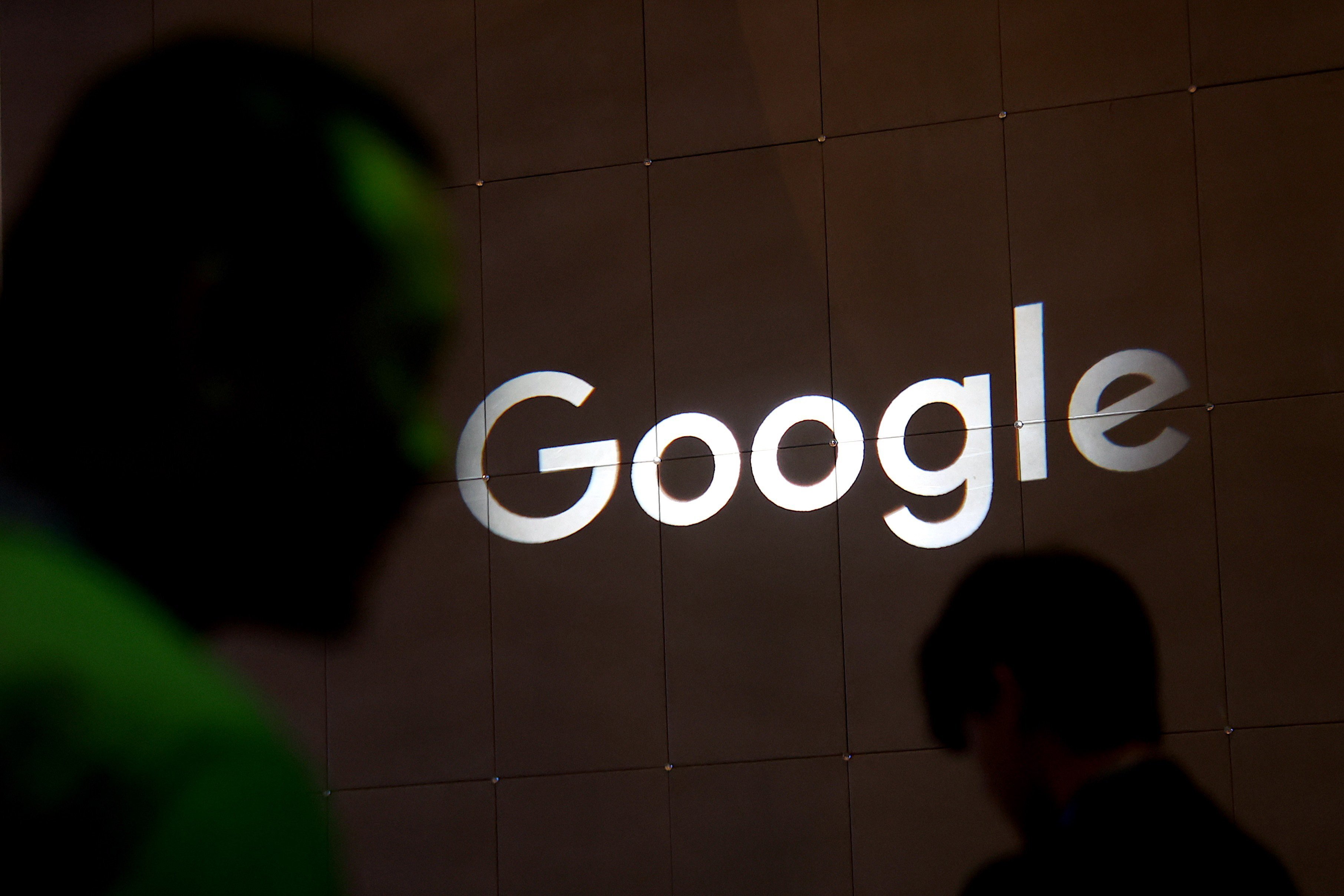 The Google logo is seen on a wall during the groundbreaking ceremony for Malaysia’s first Google data centre in Kuala Lumpur, October 1, 2024. Photo: EPA-EFE