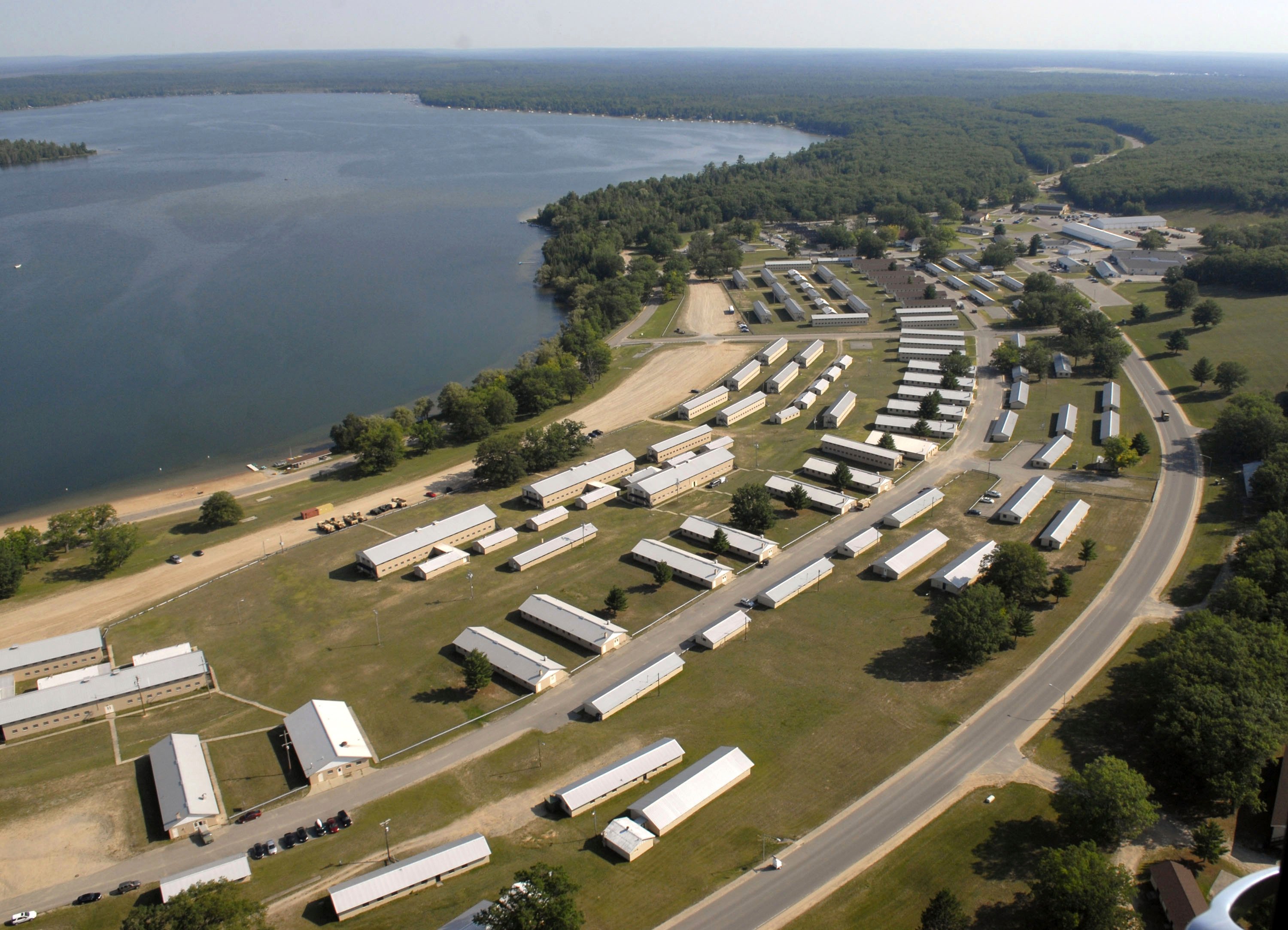 Camp Grayling is seen from the air in Grayling, Michigan, in July 2014. Photo: AP