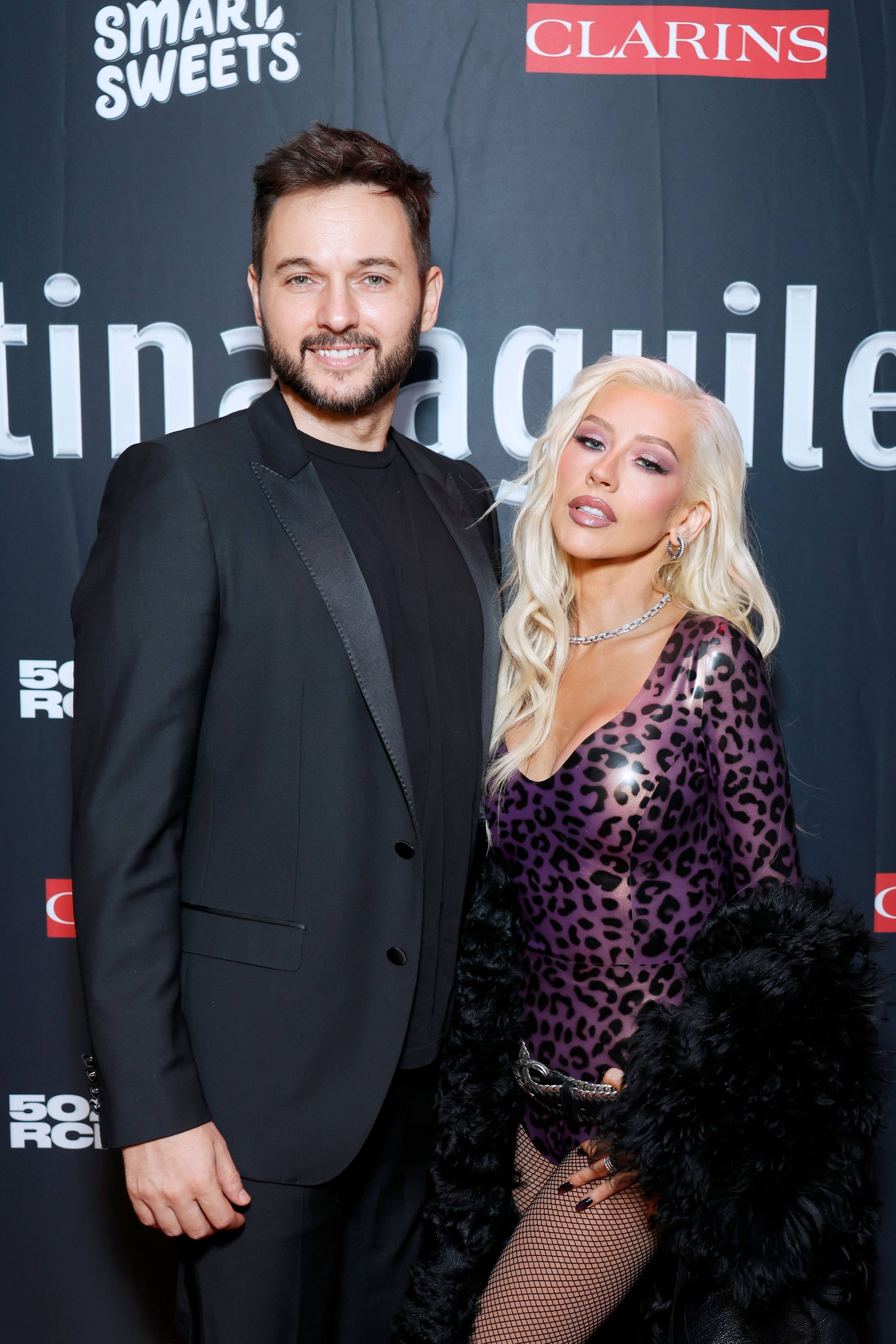 Matthew Rutler and Christina Aguilera at her 25th Anniversary Celebration at The West Hollywood Edition, on September 23. Photo: Getty Images