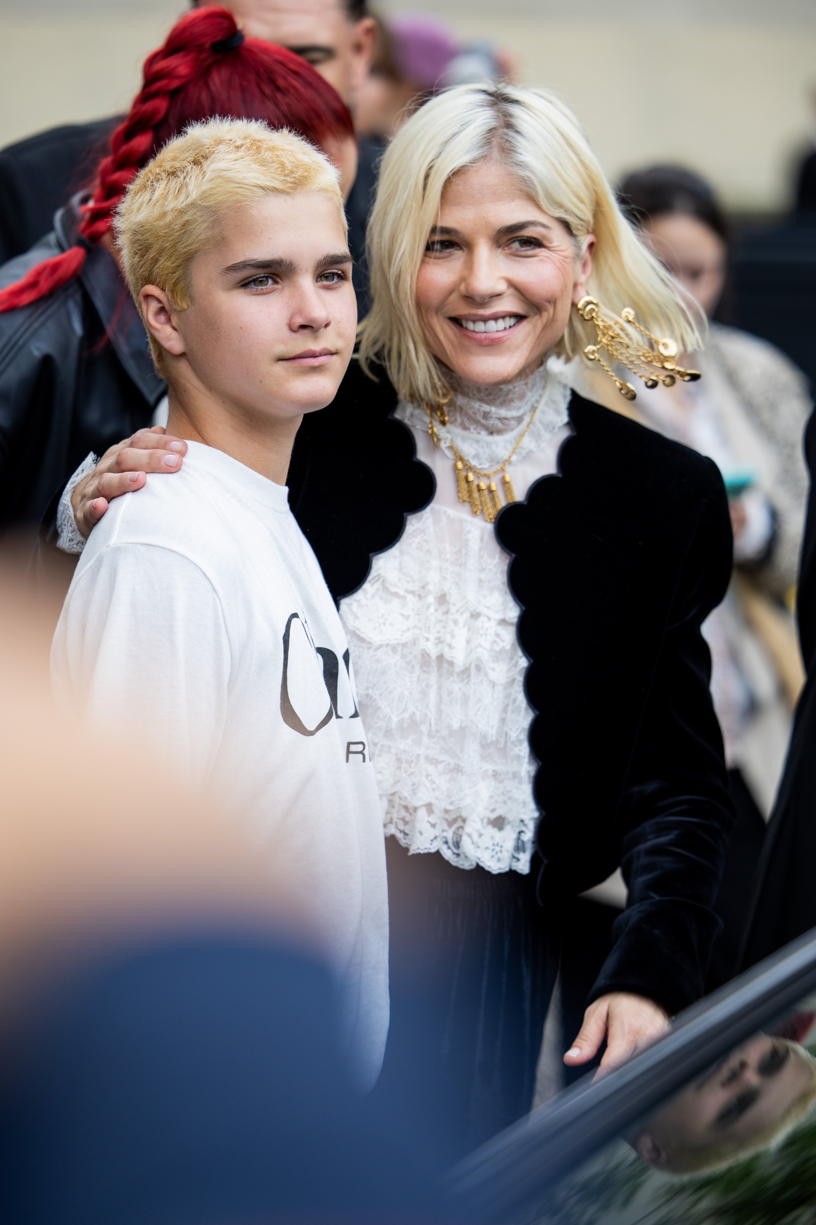 Arthur Saint Bleick and his mother, Selma Blair. Photo: Getty Images
