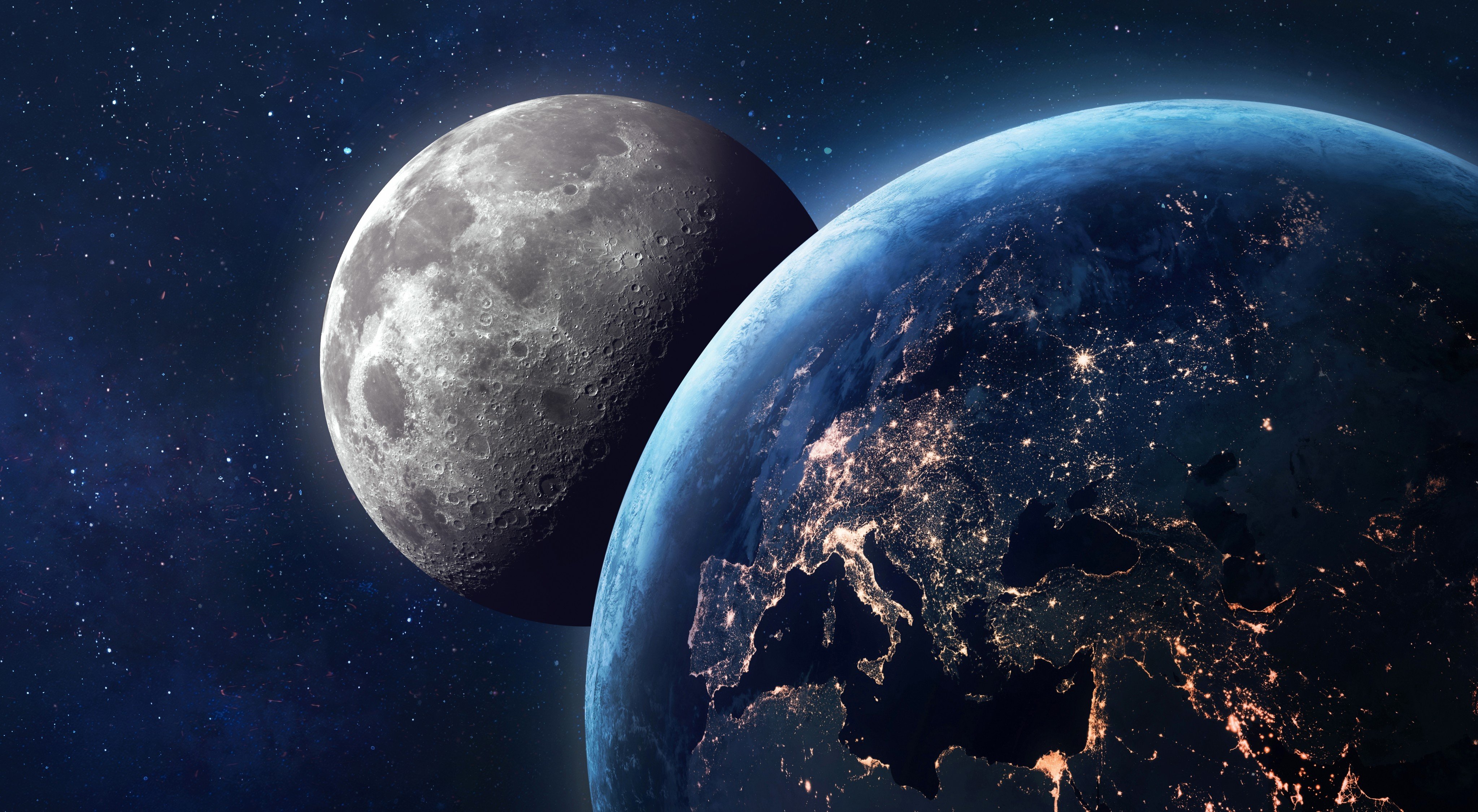 Clocks on Earth and the moon tick at different speeds because of the different gravitational fields. Photo: Shutterstock 