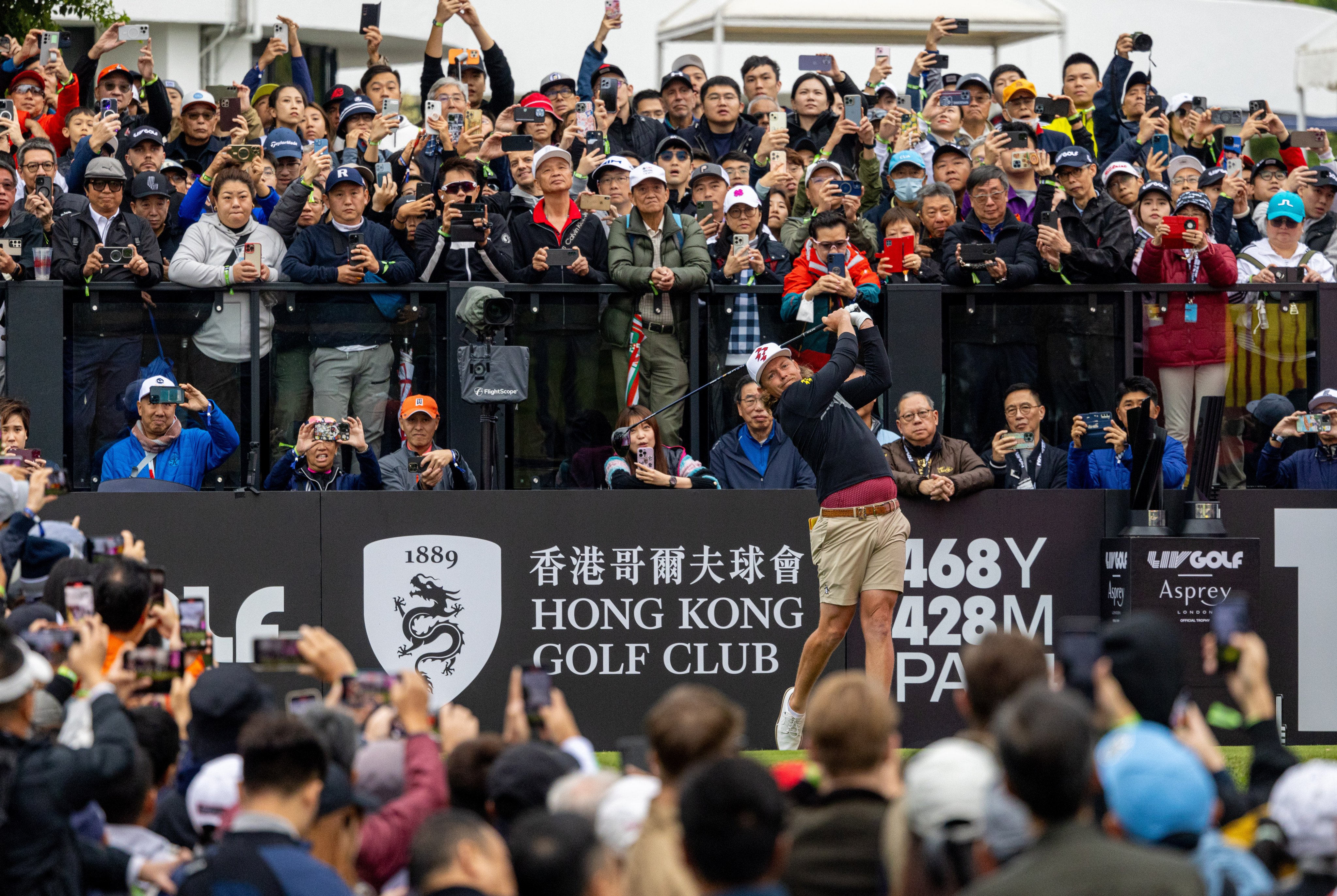 Cameron Smith hits from the first tee during the final round of LIV Golf Hong Kong at the Hong Kong Golf Club on March 10. Photo: AP