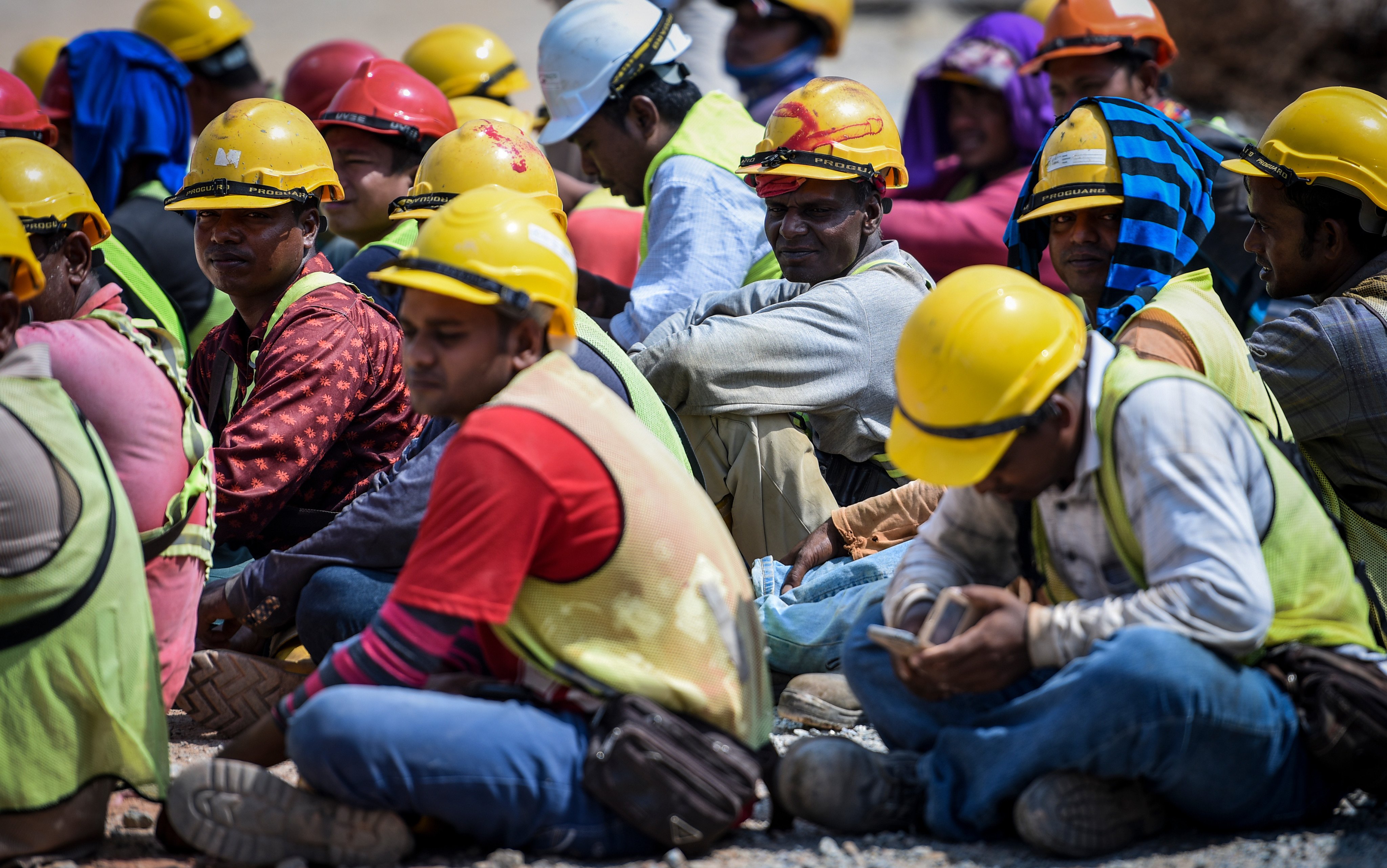 Illegal foreign workers from Bangladesh are arrested by the Malaysian Immigration Department during a raid in Kuala Lumpur in January 2020. Photo: Shutterstock
