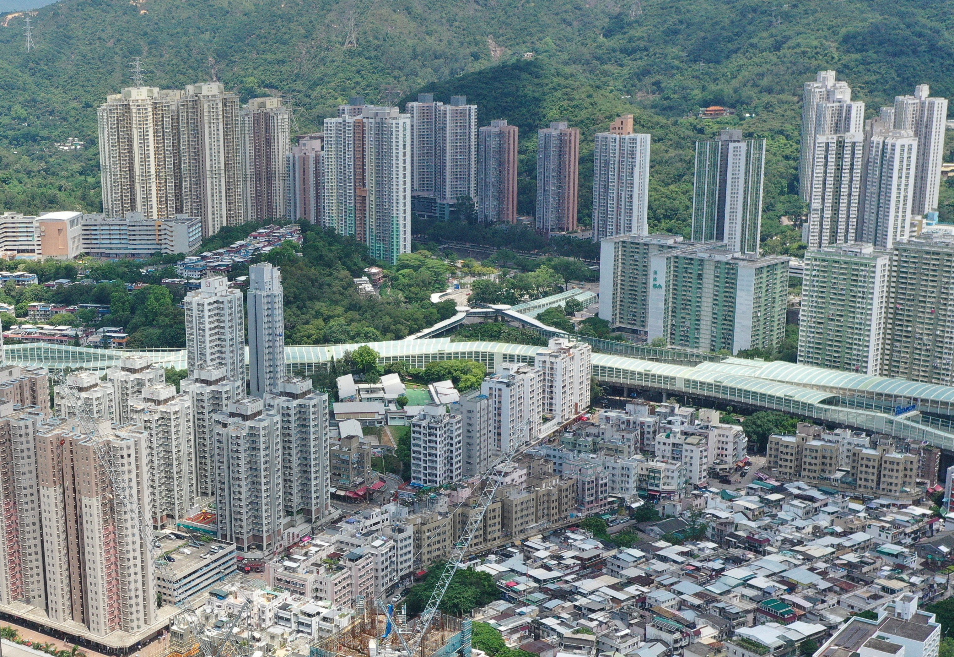 General view of Tai Wai as seen in July 2021. The government will offer a single residential plot for sale in the area in the current quarter. Photo: May Tse