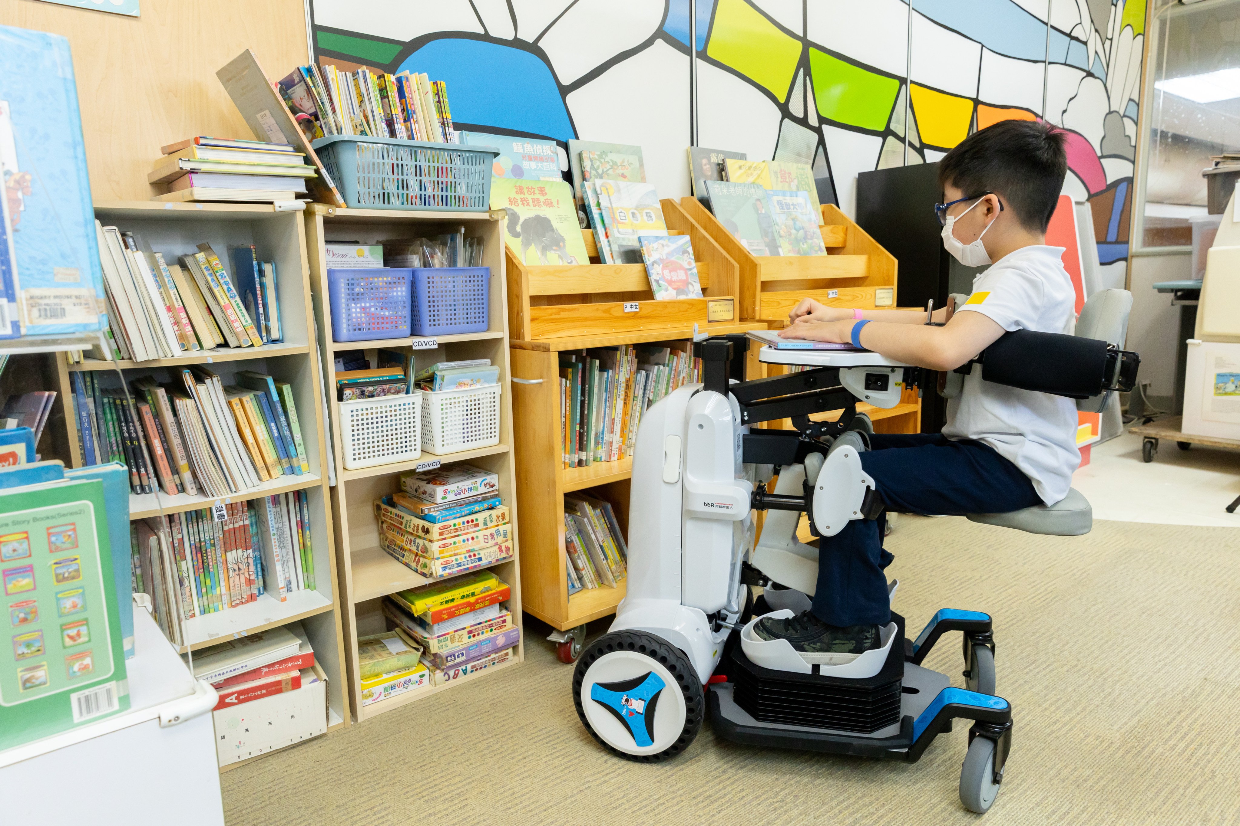 The exoskeleton gait training devices at Red Cross Margaret Trench School have changed lives. Photo: Kong Yat-pang