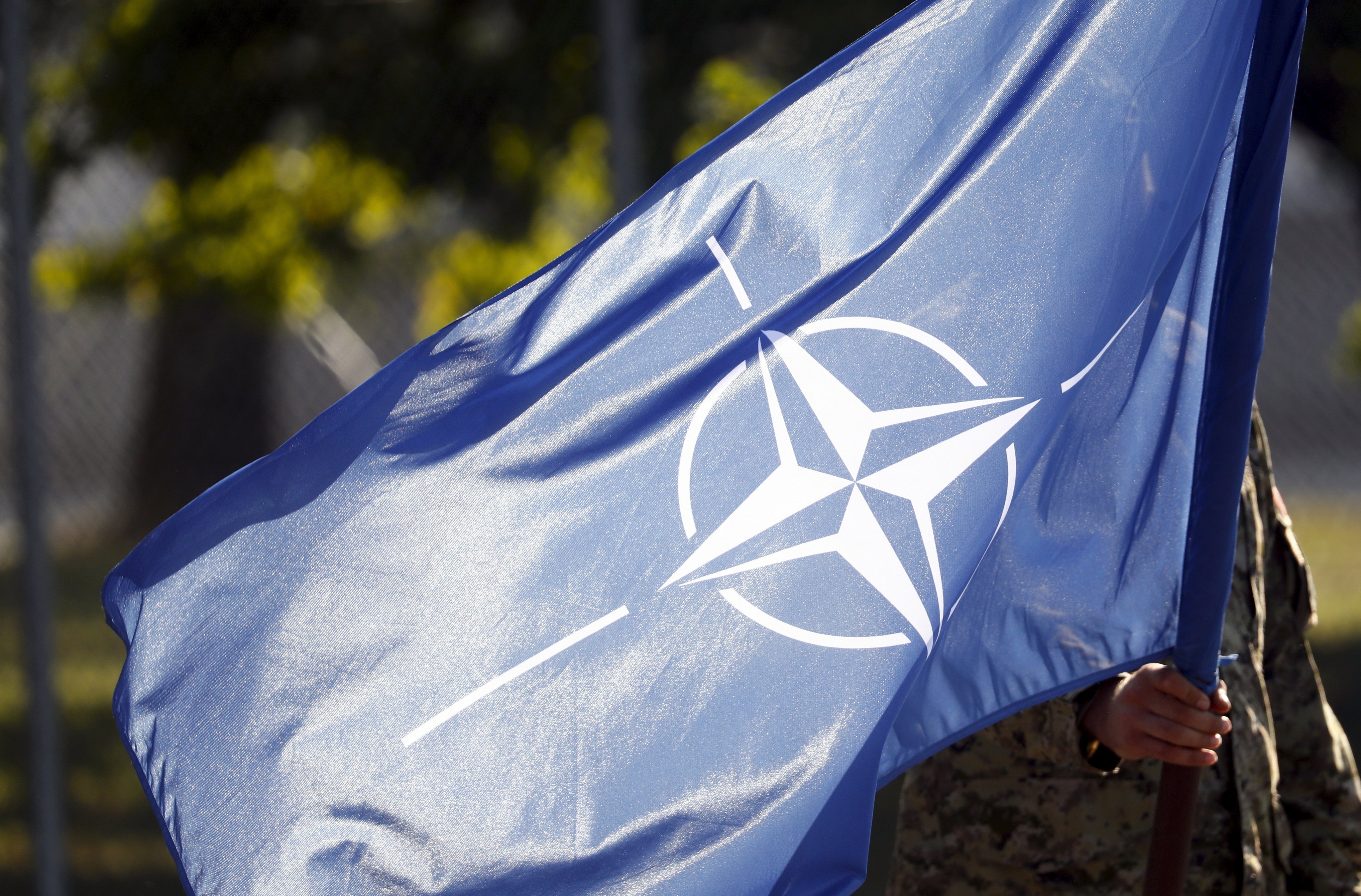 A Nato flag. US officials have said it’s “too early to talk about” setting up an Asian Nato. Photo: EPA-EFE