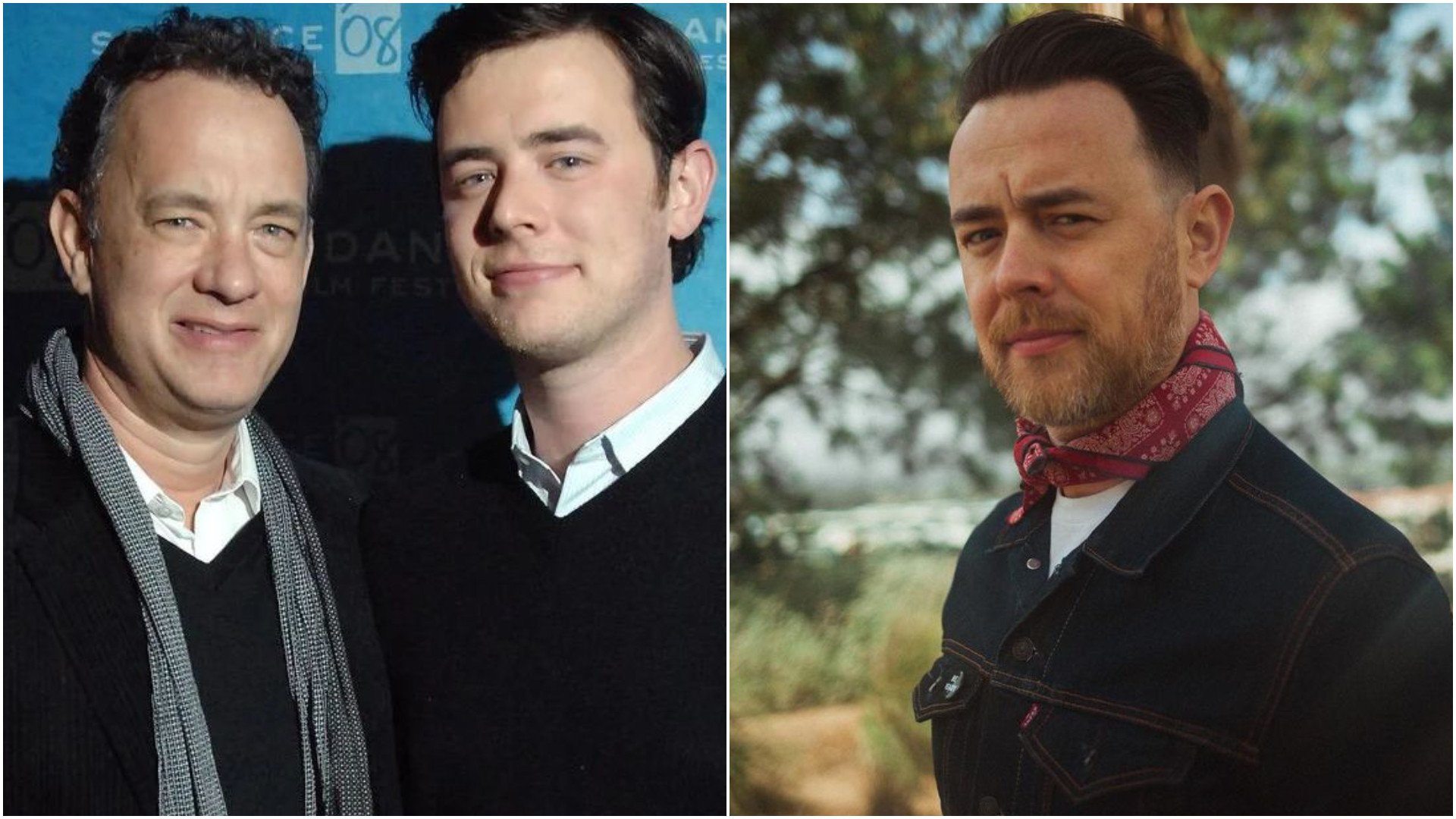 Tom Hanks and his eldest son Colin Hanks, who’s also a Hollywood actor. Photos: @tom_hanks_fansite, @colinhanks/Instagram