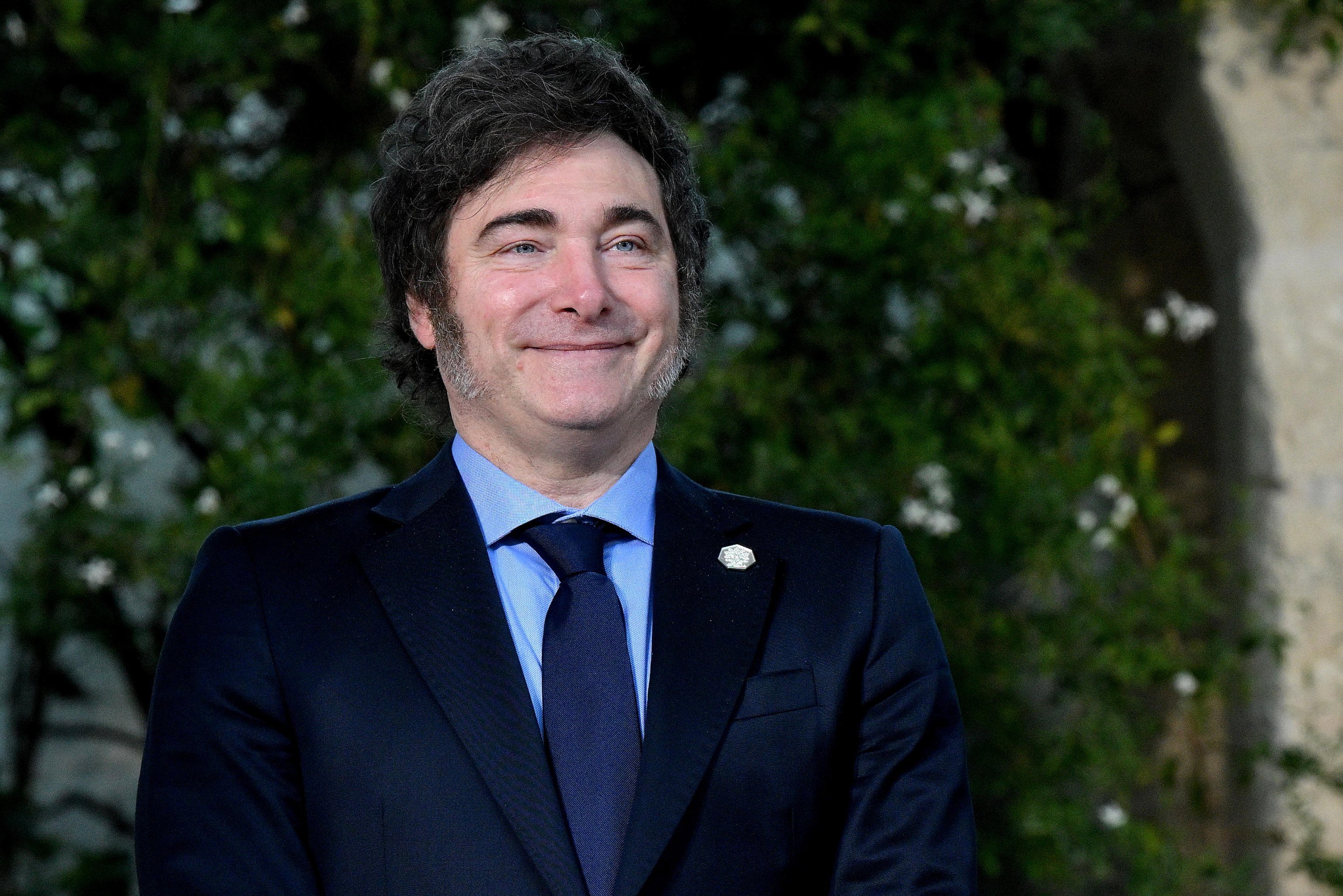 Argentine President Javier Milei smiles during the G7 summit in Borgo Egnazia, Italy, on June 14. Photo: EPA-EFE