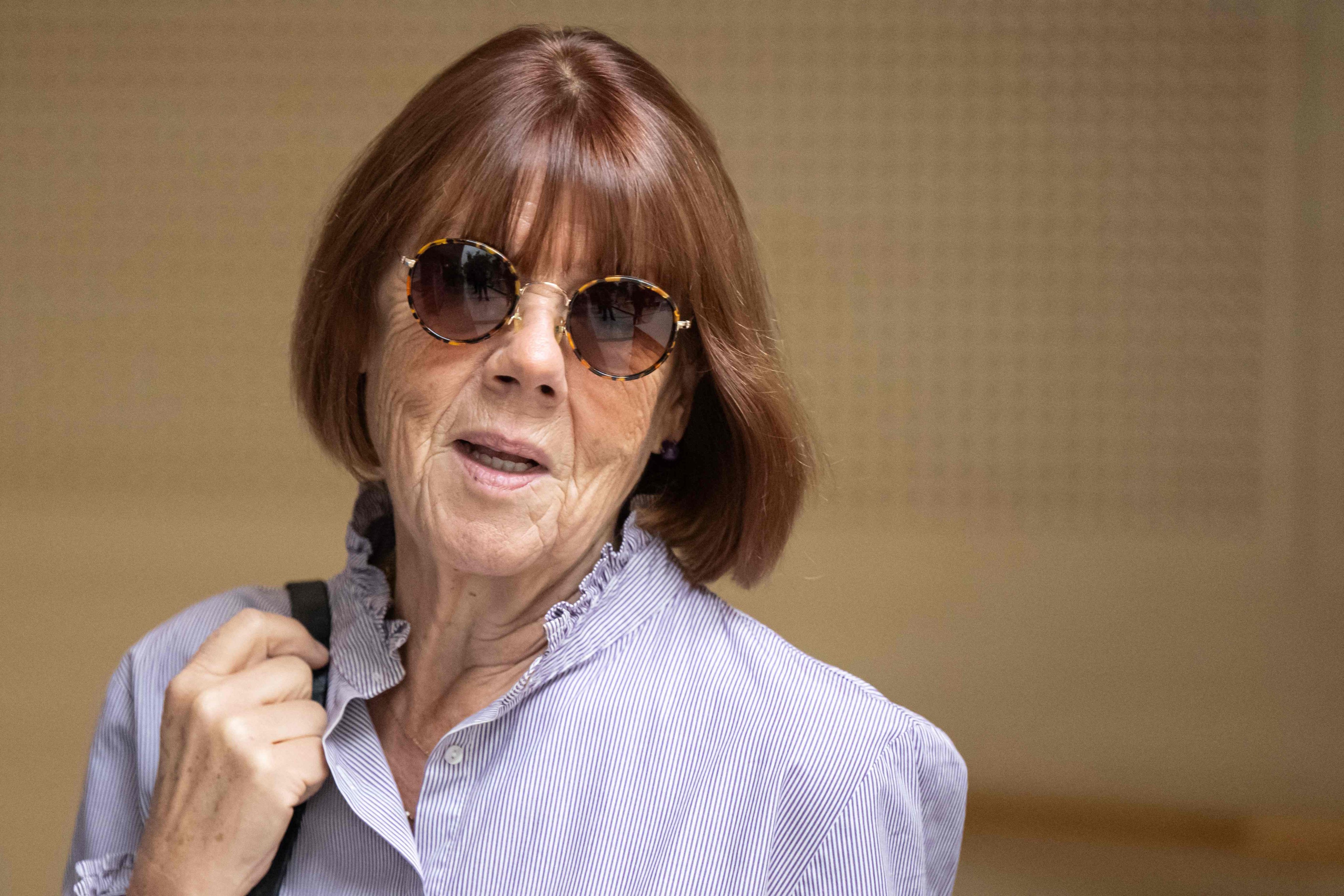 Gisele Pelicot steps out during a break at the Avignon courthouse on Wednesday. Photo: AFP