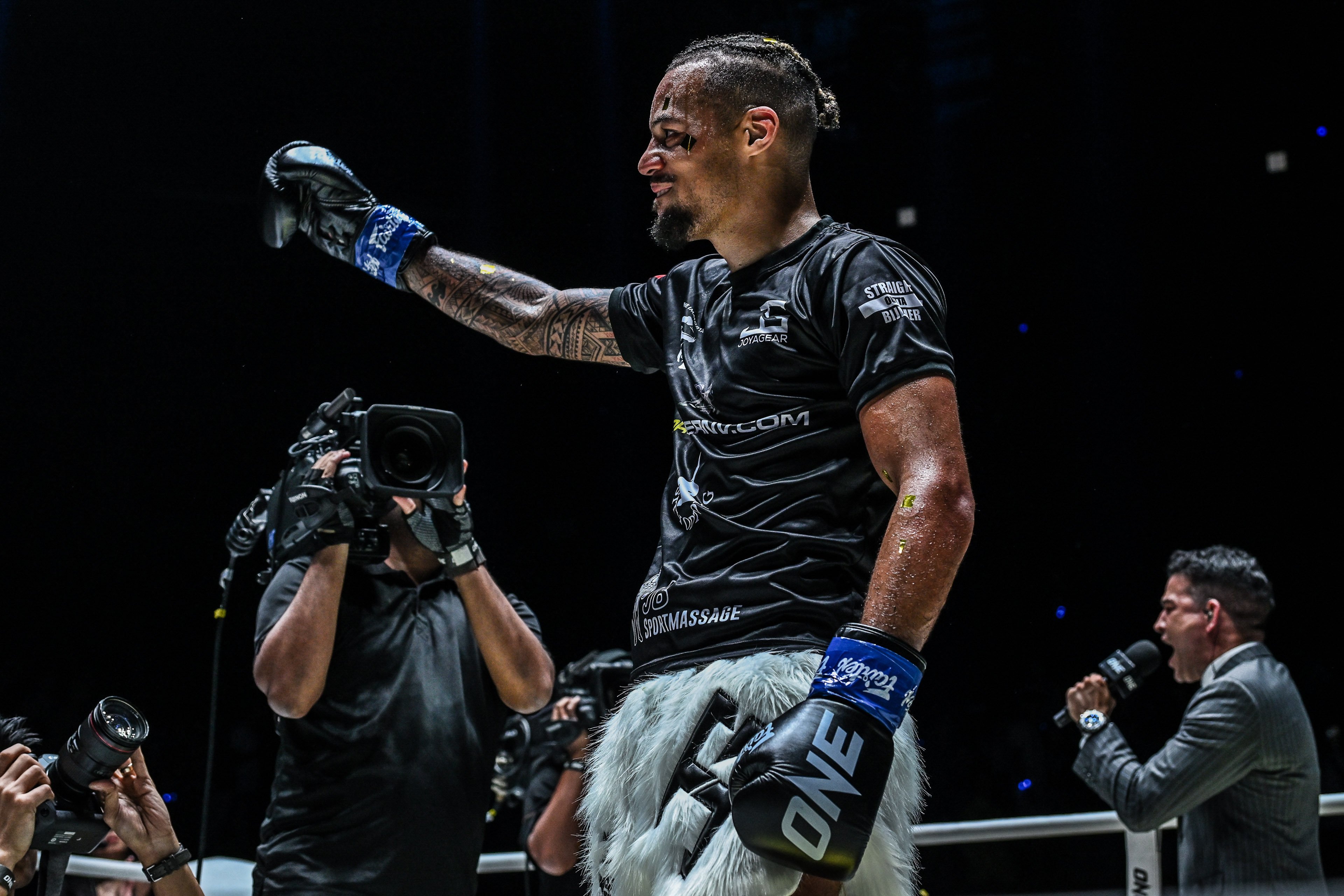 Regian Eersel celebrates defeating Alexis Nicolas at Fight Night 25. Photo: ONE Championship