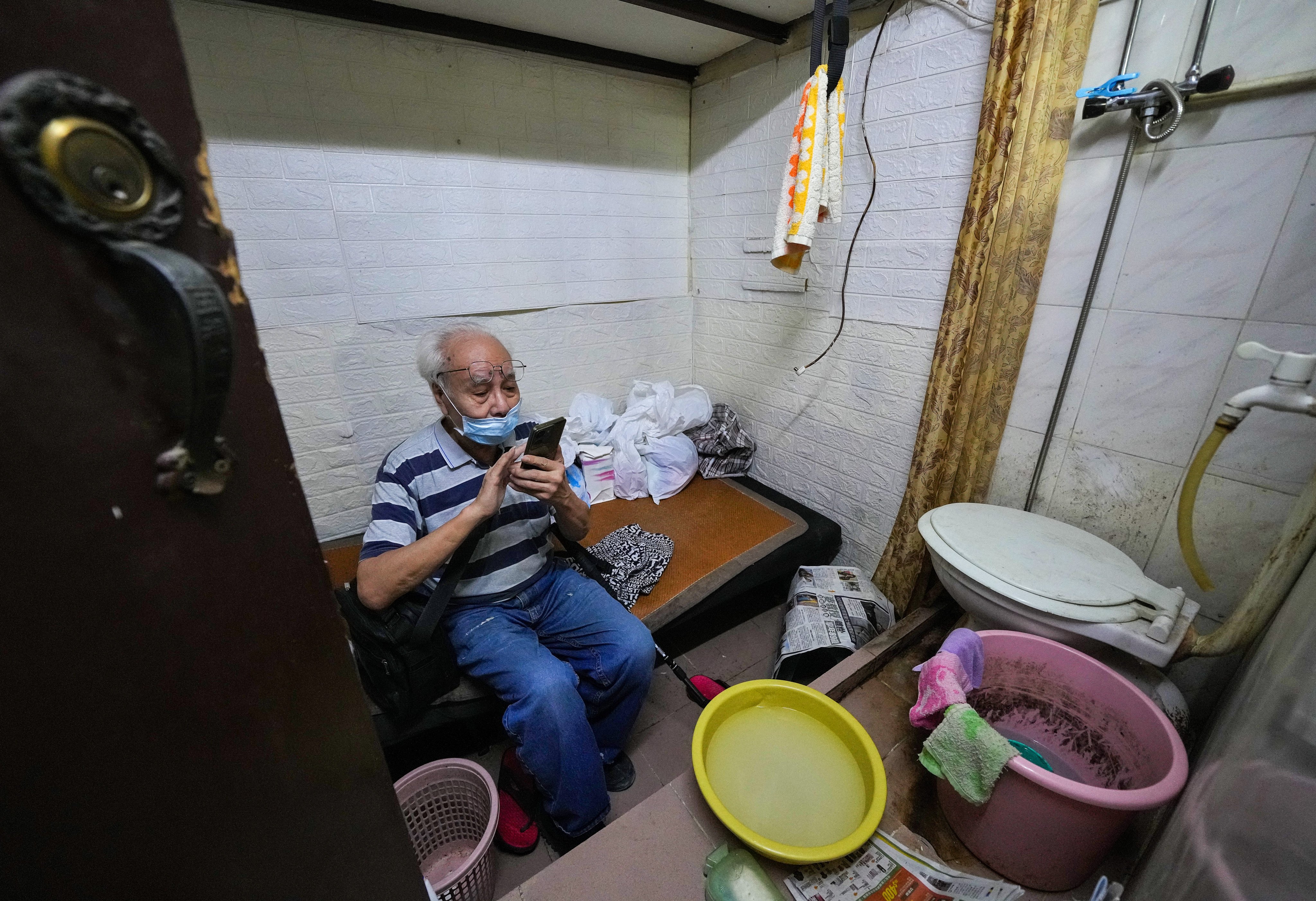 Wong Chi-kong has turned down an offer of temporary government housing because the estate is too remote from the rest of the city. Photo: Elson Li