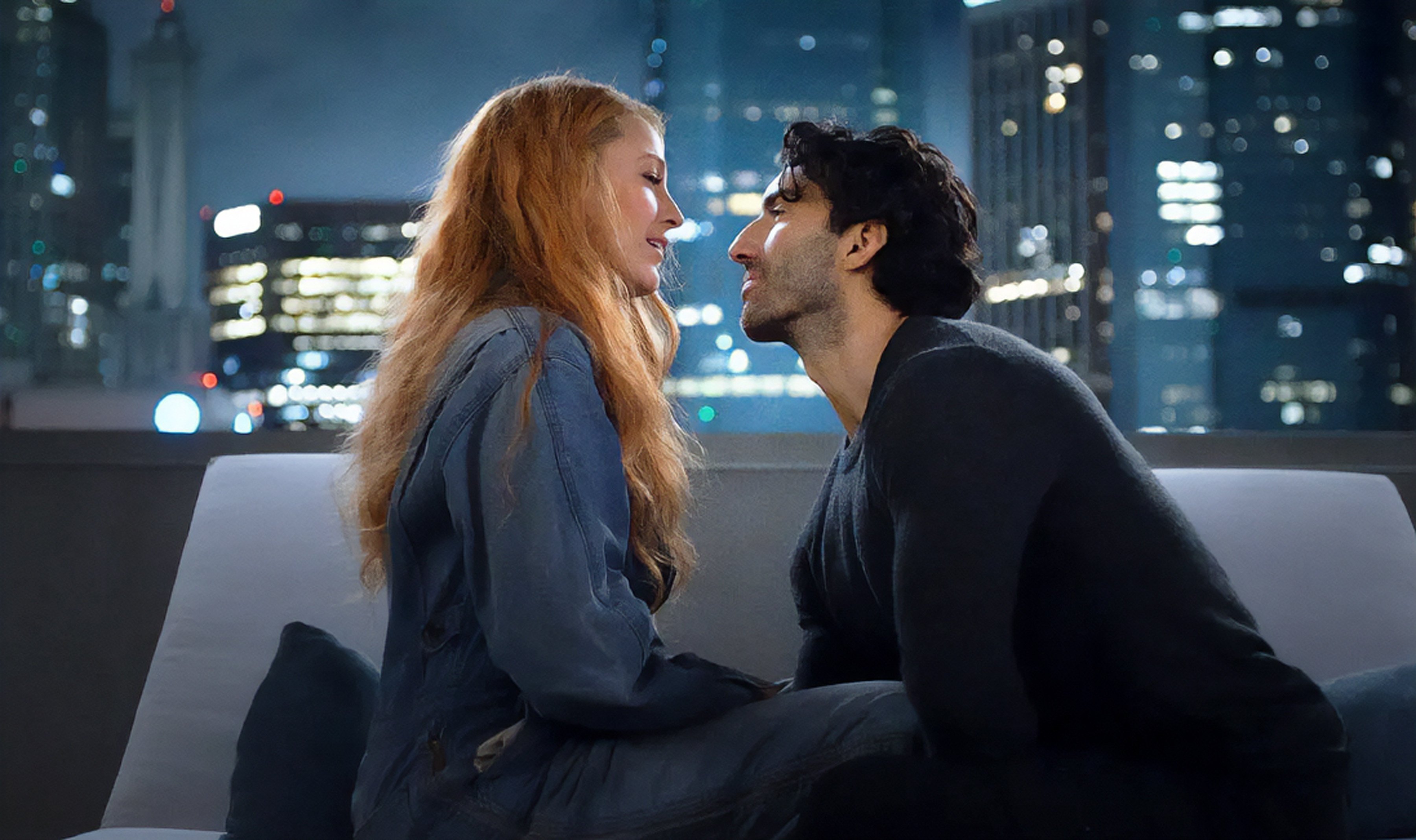 Blake Lively and Justin Baldoni in a still from their romantic drama film, It Ends with Us, which was adapted from the novel of the same name. Photo: Sony Pictures