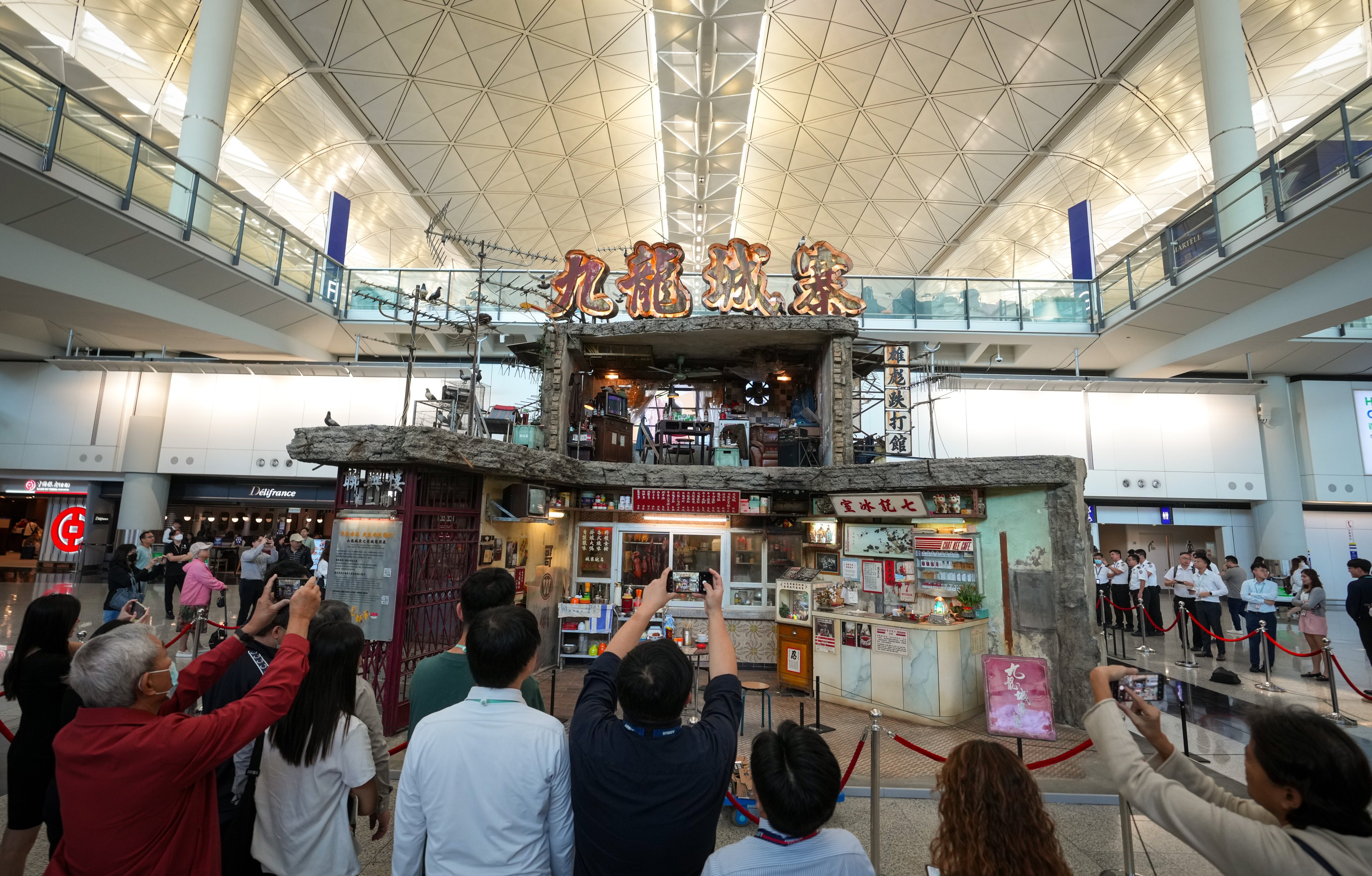 The exhibition at Hong Kong airport captures the unique character of the Kowloon Walled City, organisers have said. Photo: Sam Tsang