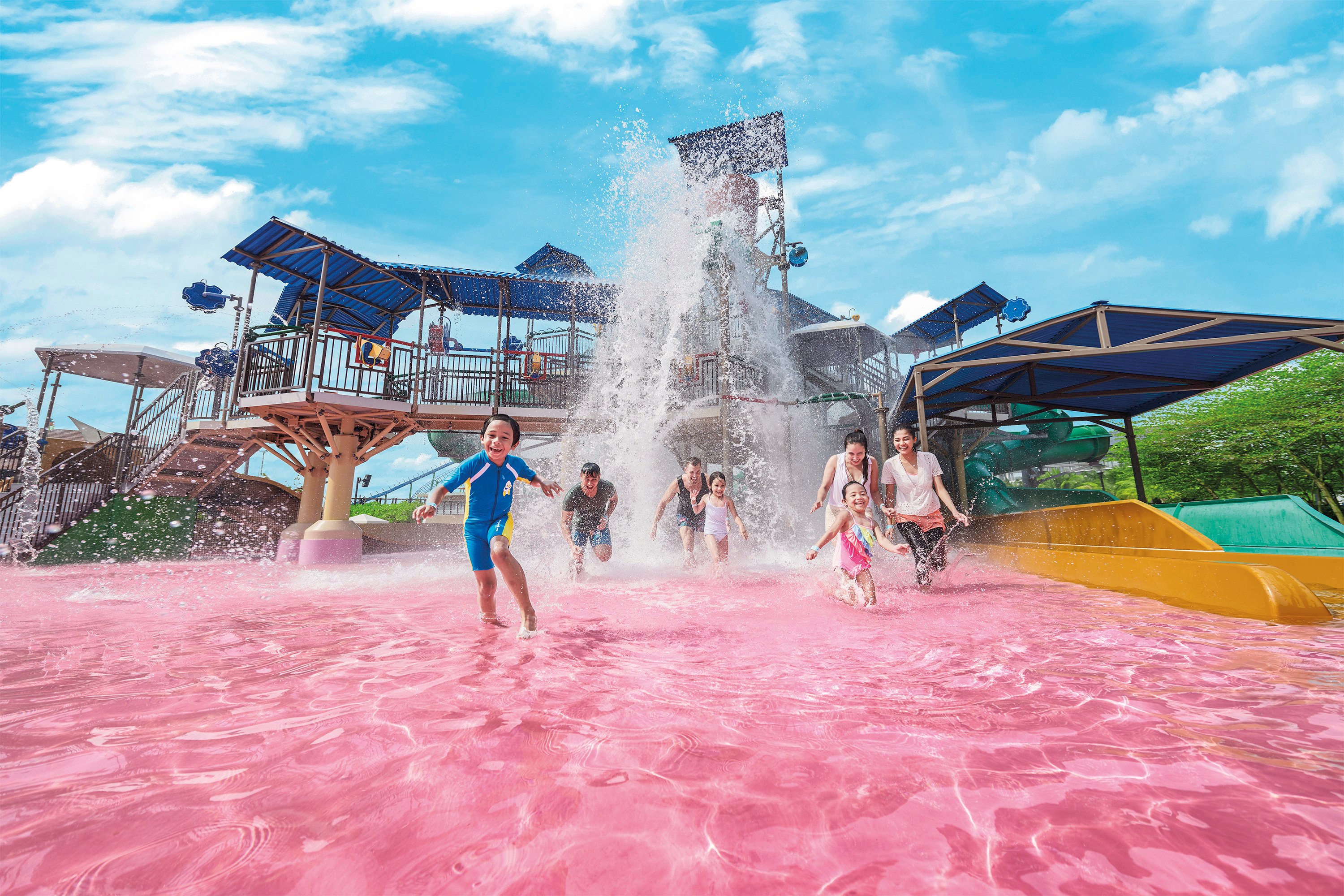 People play at Adventure Waterpark Desaru Coast, one of many attractions designed to appeal to families visiting Malaysia’s new five-star resort destination. Photo: Desaru Coast