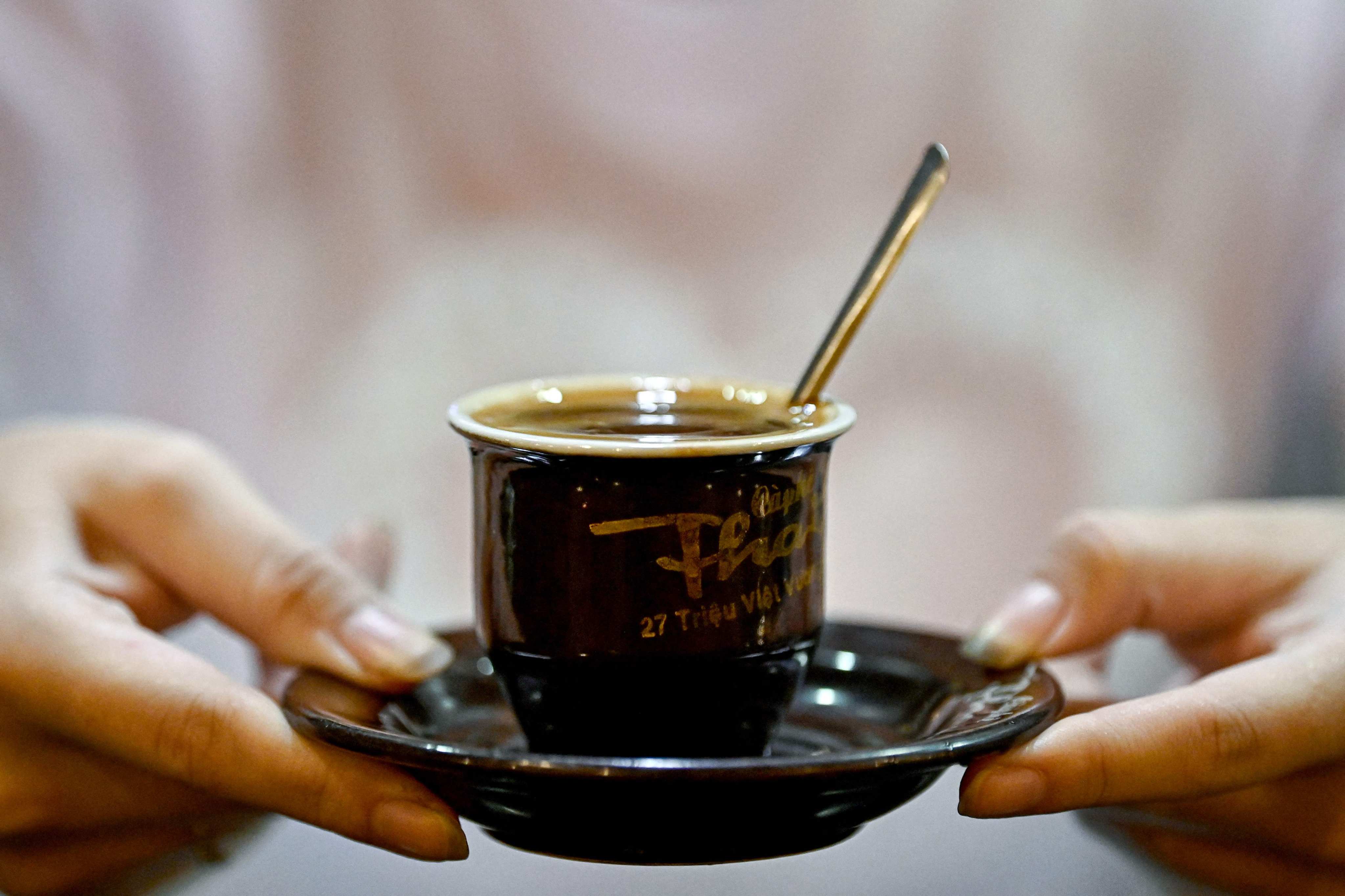 A cup of coffee at Thai Cafe, in Hanoi, Vietnam. Photo: AFP