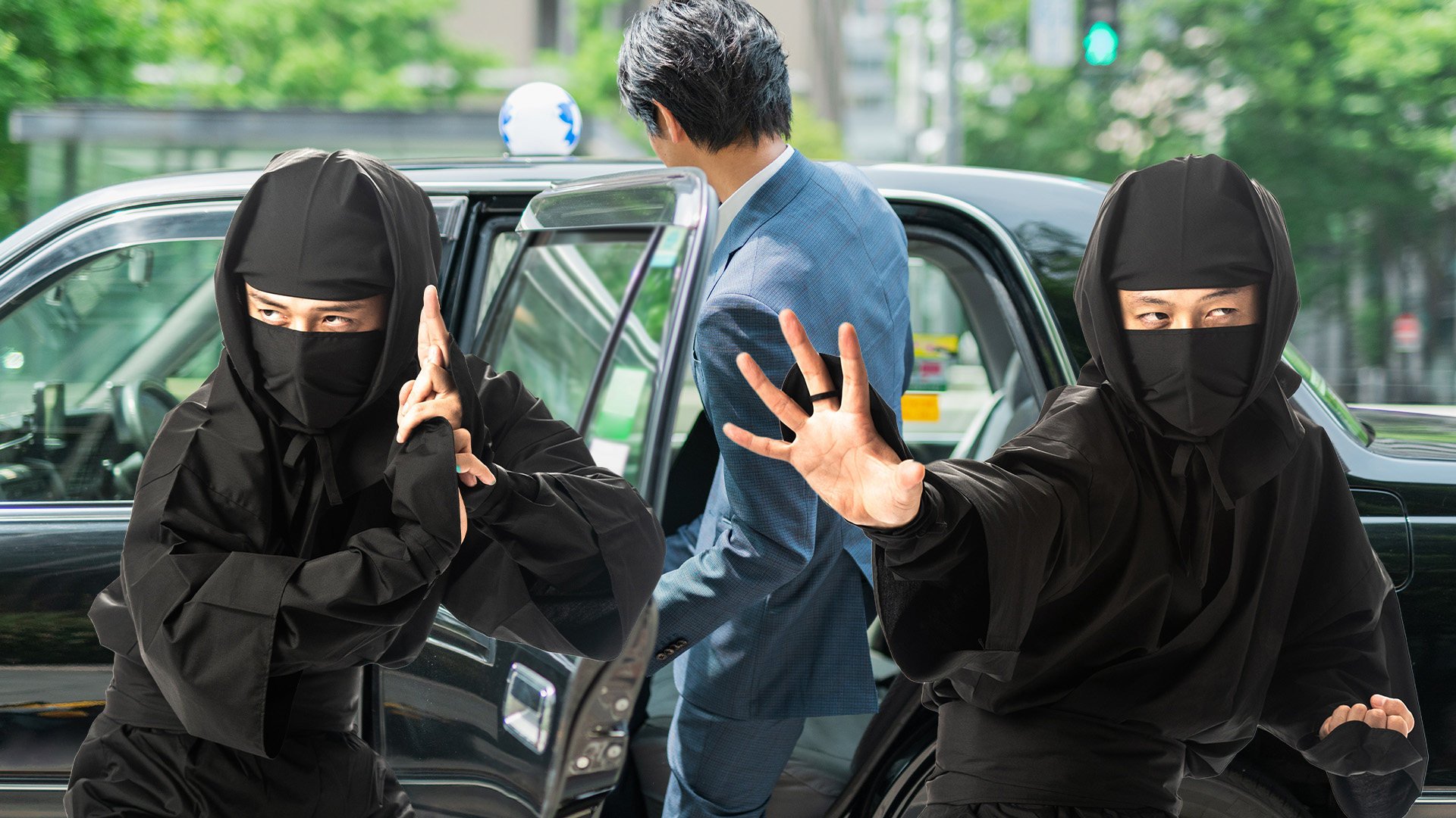 In Japan, passengers can pay an extra US$34 for taxi drivers to dress and act as ninjas, providing a unique cultural experience. Photo: SCMP composite/Shutterstock