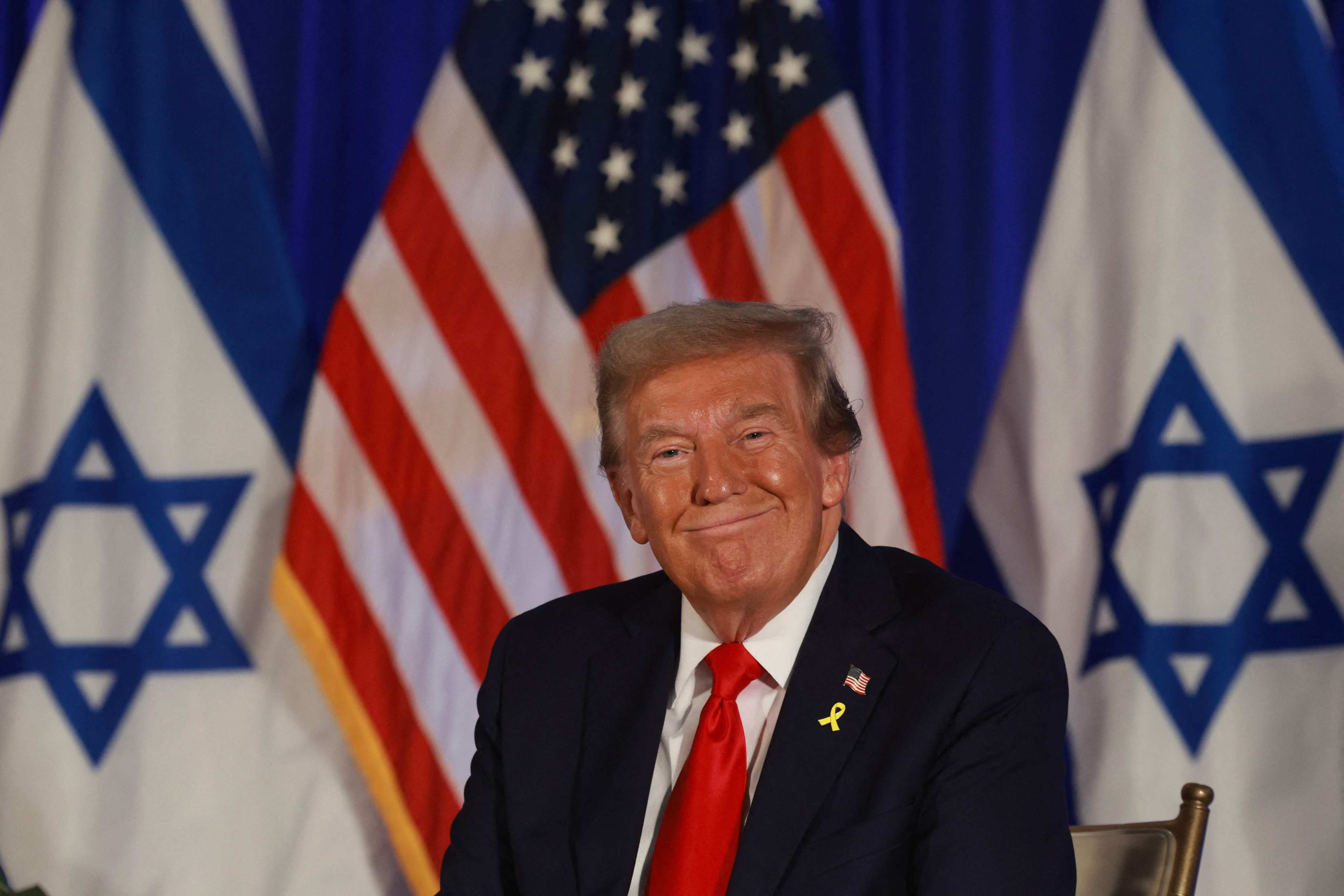 Donald Trump at an October 7 remembrance event at the Trump National Doral Golf Club in Miami. Photo: AFP