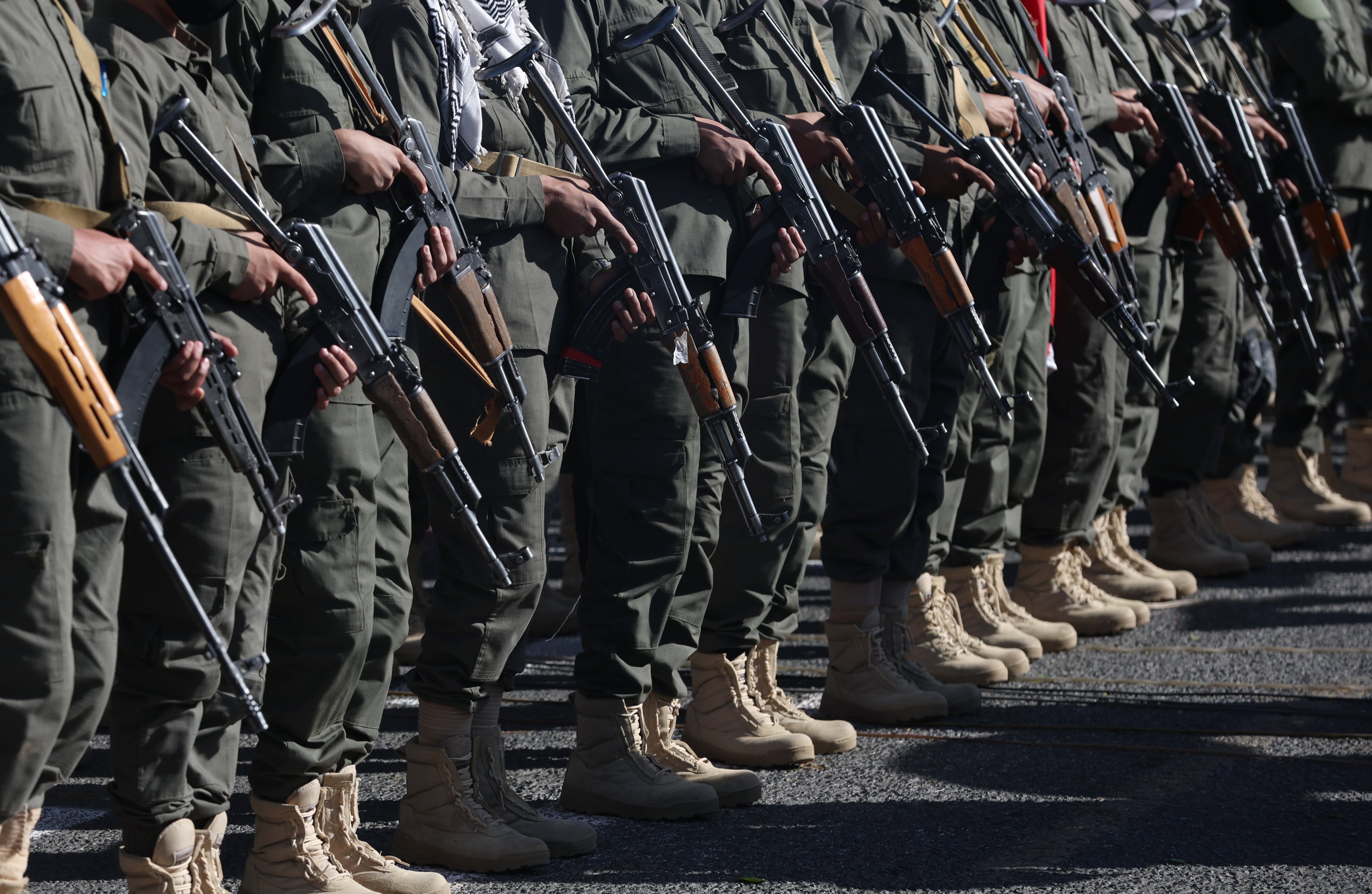 Armed Houthi fighters in Sanaa, Yemen. Photo: EPA-EFE  