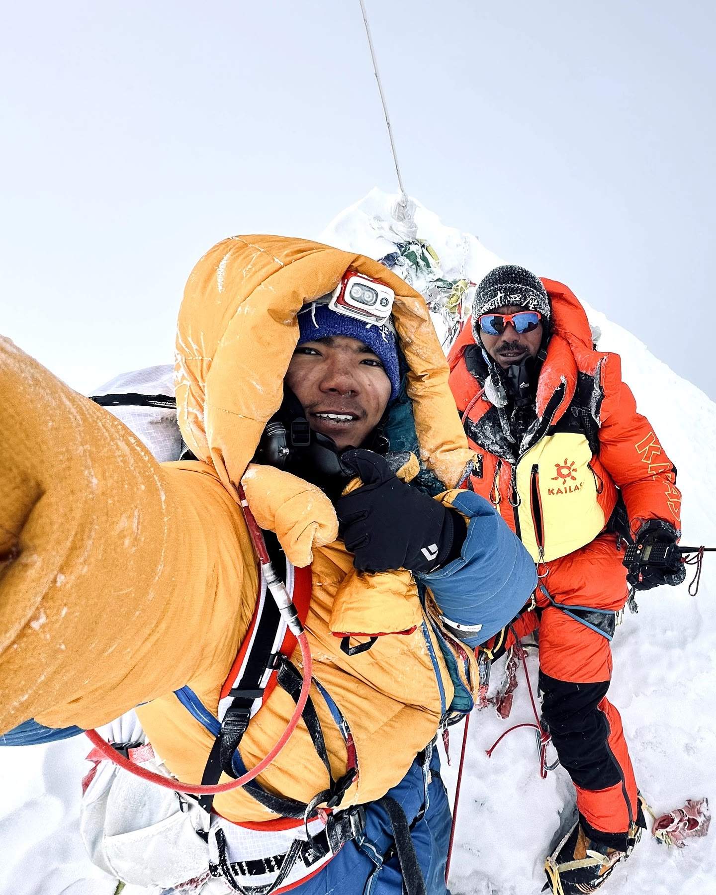 Nepali climber Nima Rinji Sherpa, 18, atop Mount Makalu in May. Photo: Instagram/nimasherpa_official