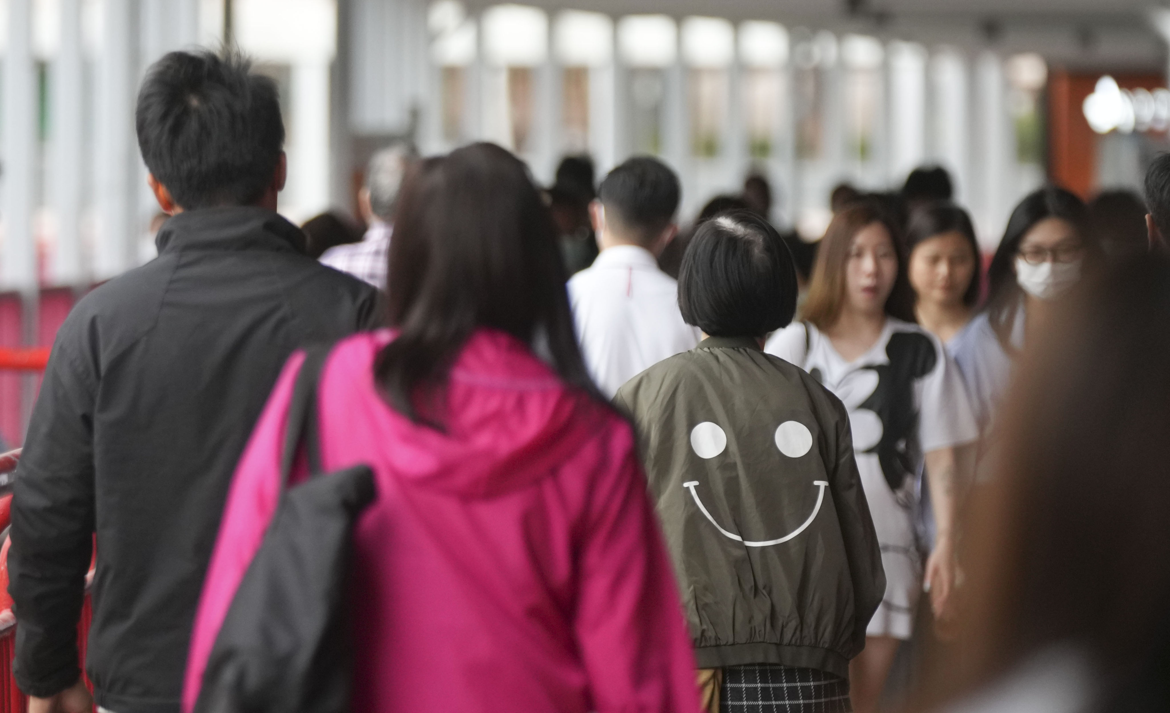 The lunch hour rush in Hong Kong’s Tsuen Wan district in March last year. Given that we spend about one-third of our lives at work, fostering a mental health-friendly environment is crucial. Photo: Sam Tsang