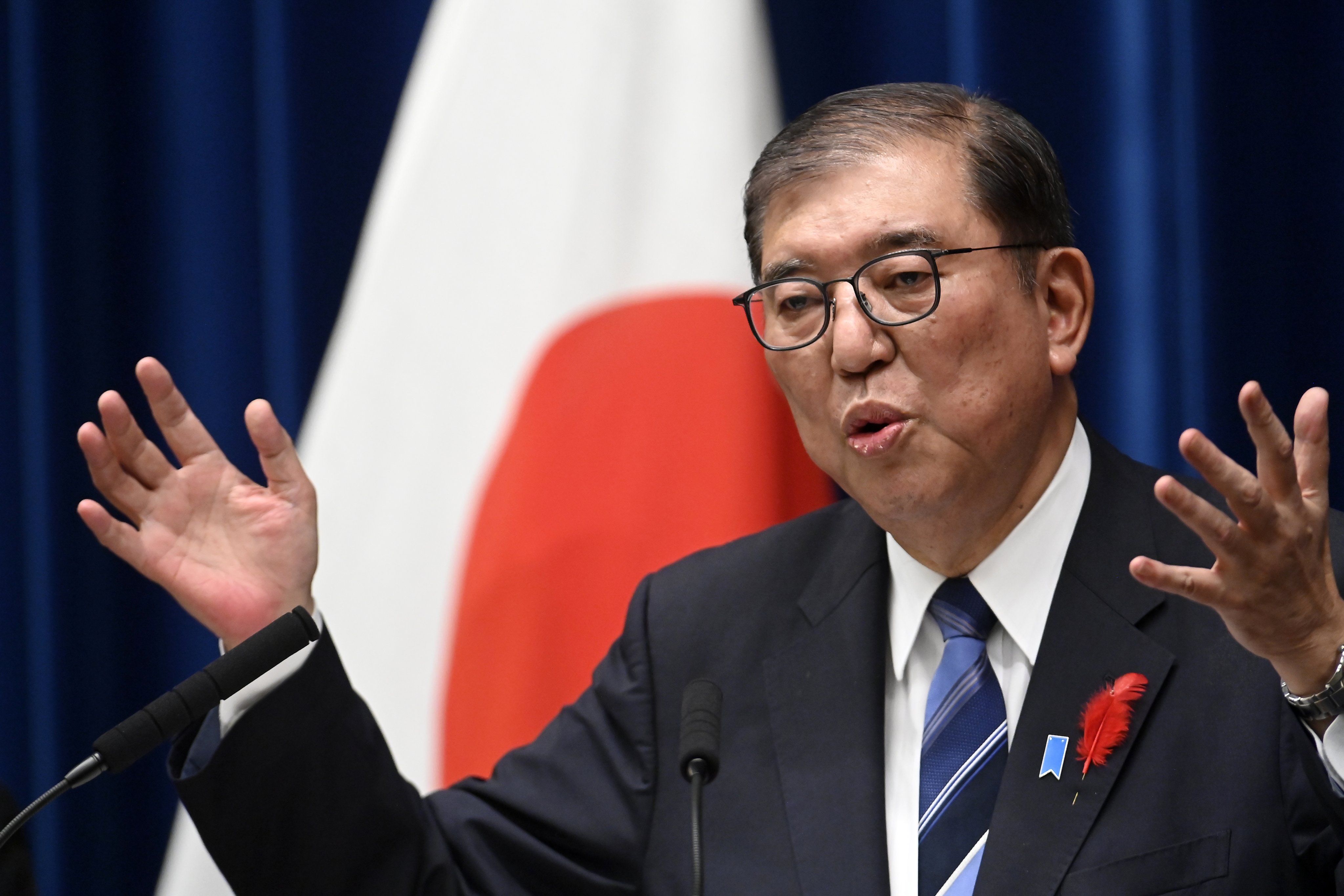 Shigeru Ishiba wants to shore up his mandate to push through policies that include more spending on defence. Photo: EPA-EFE