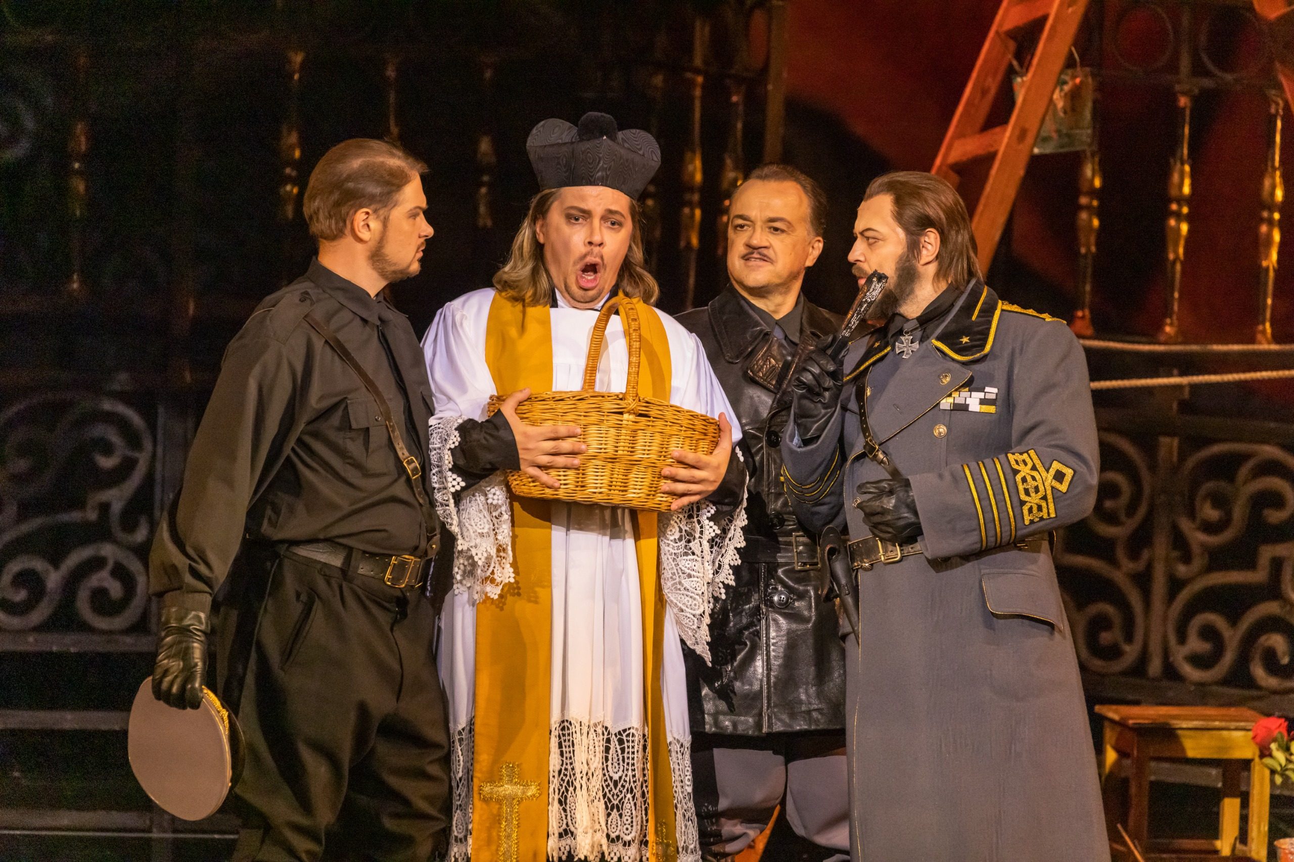 A scene from the Mariinsky Theatre’s production of Puccini’s opera Tosca during the 2024 Macao International Music Festival, at the Macao Cultural Centre Grand Auditorium. Photo: Macao Cultural Affairs Bureau
