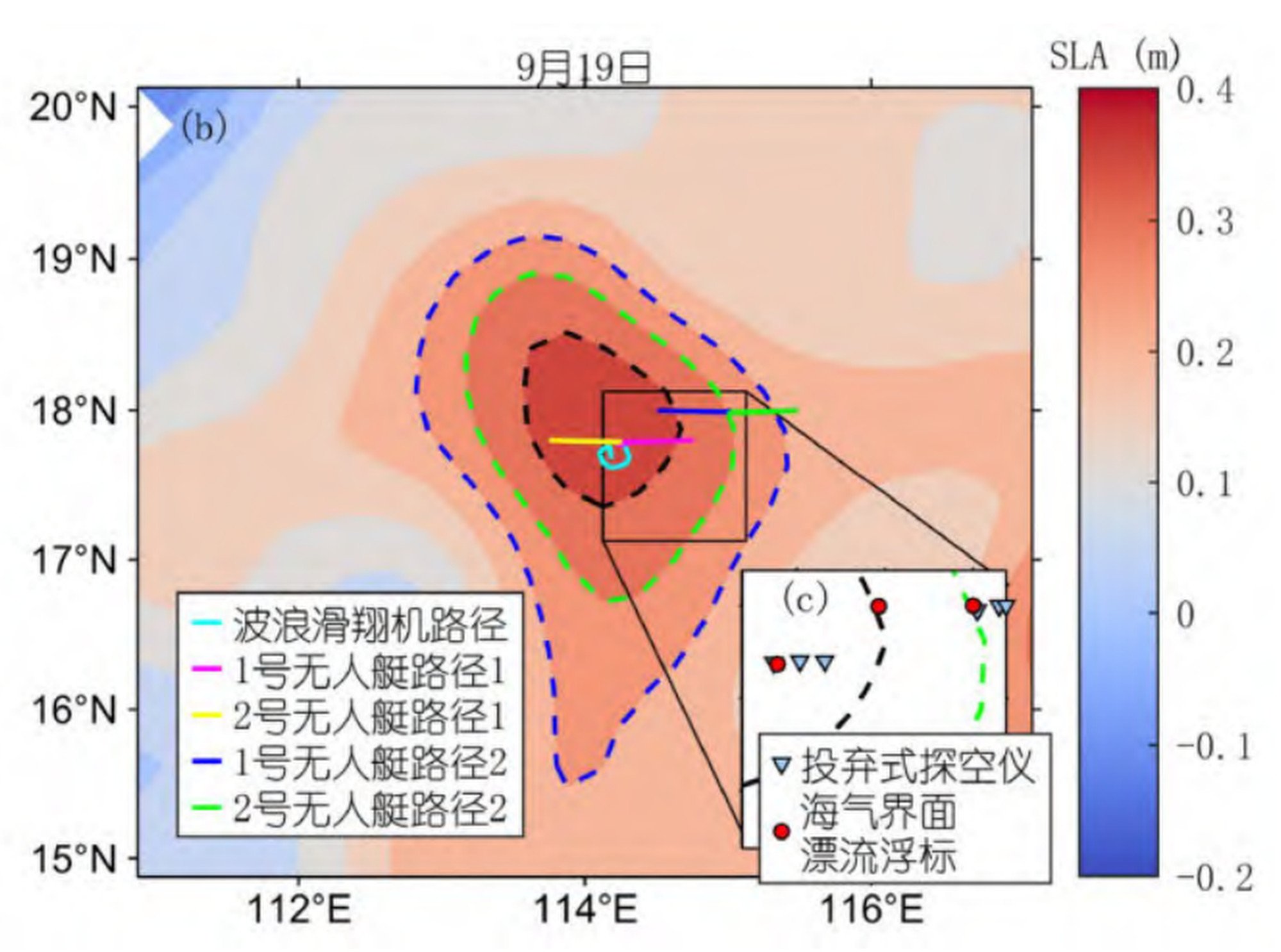 The mesoscale eddy spanned more than 200km. Photo: Chinese Academy of Sciences