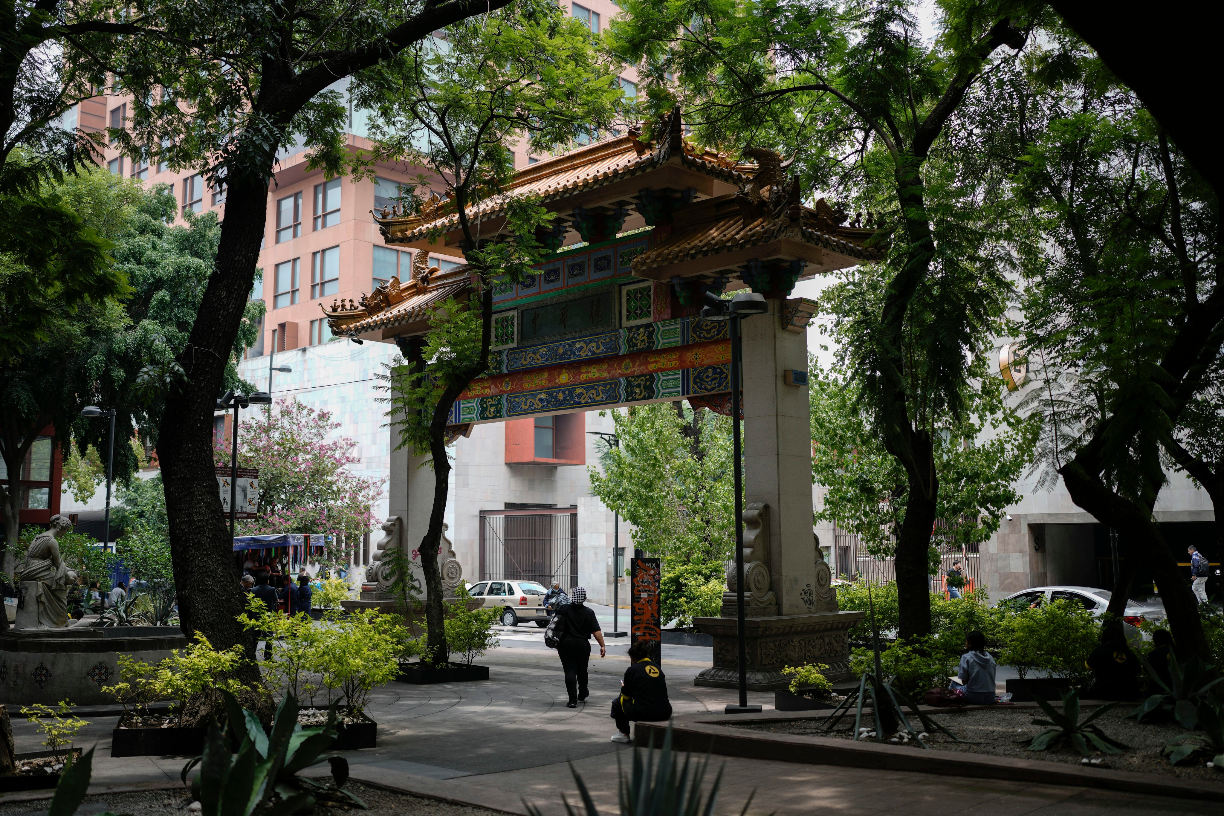 An arch donated by the Chinese government at Degollado Plaza in Mexico City. Chinese investment in the Latin American country has been on the rise. Photo: AP