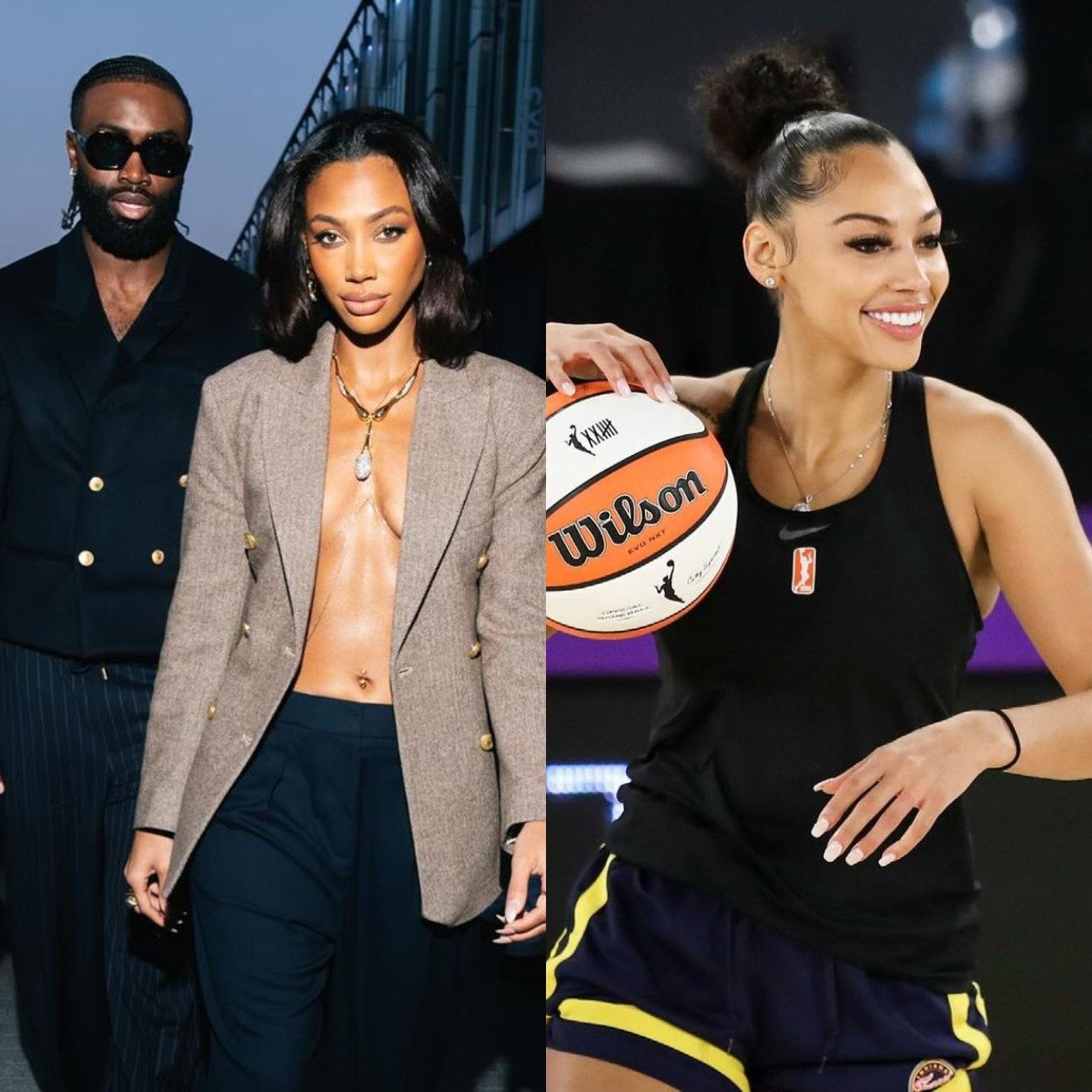 NBA star Jaylen Brown of the Boston Celtics has found himself a baddie from the WNBA, free agent Kysre Gondrezick. Photos: kysrerae/Instagram
