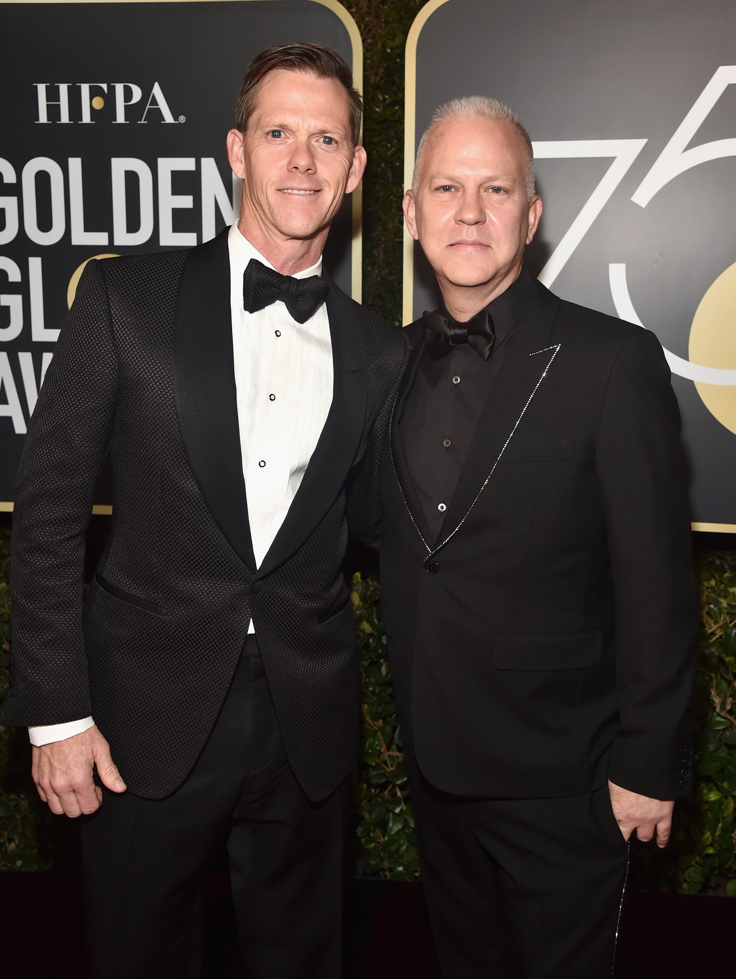 Producer Ryan Murphy and his husband David Miller at the Golden Globe Awards in 2018. Photo: Getty Images