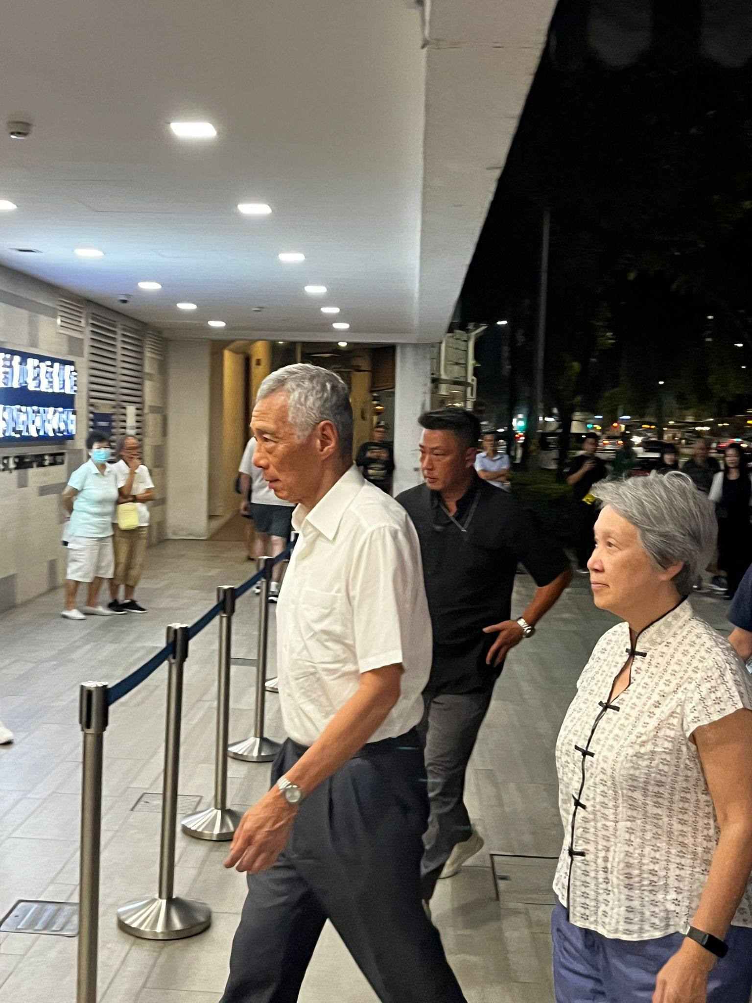 Singapore’s former prime minister Lee Hsien Loong and his wife Ho Ching arrive at Singapore Casket at Lavender Street on Thursday, for the wake of his sister Lee Wei Ling. Photo: Jean Iau