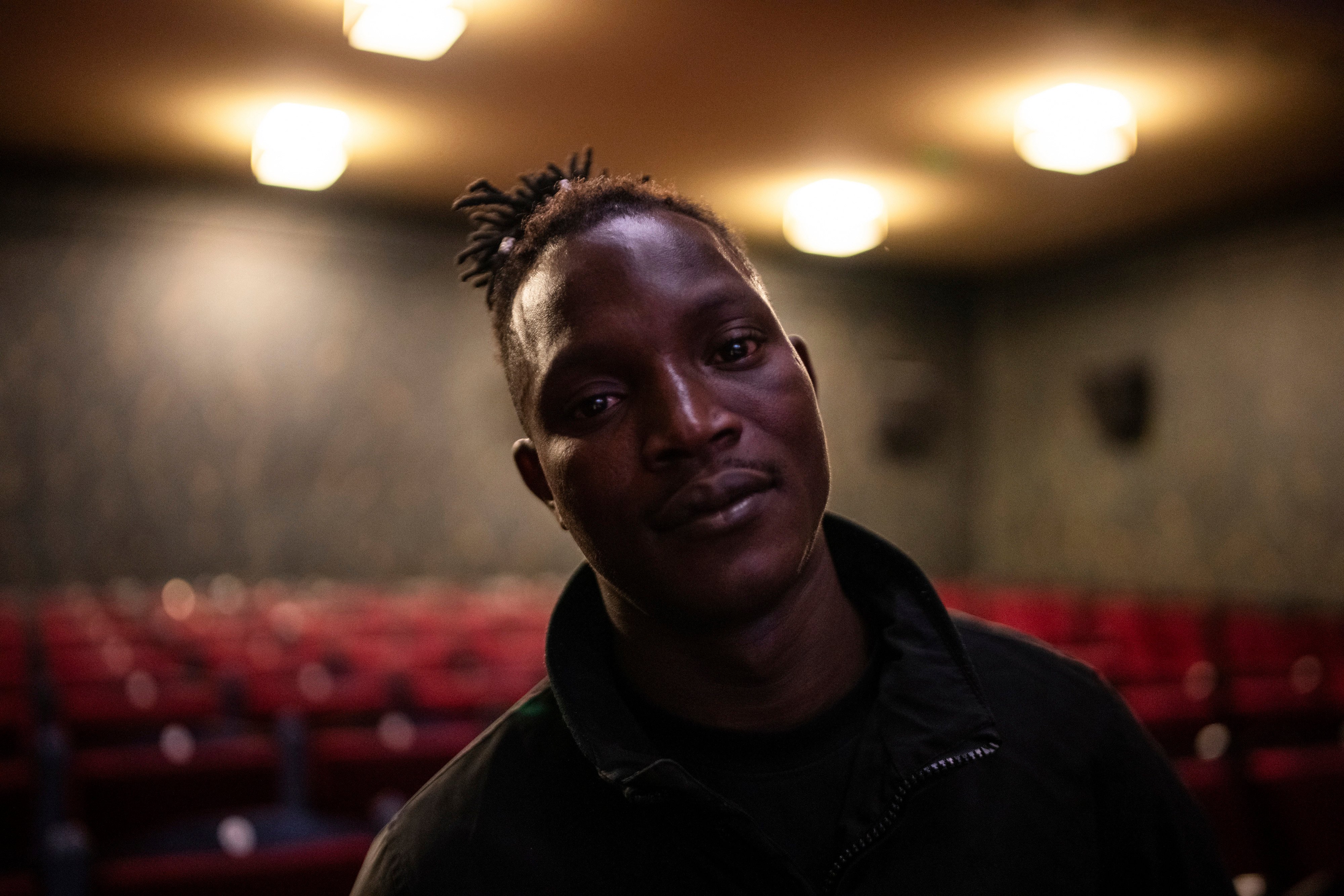 Abou Sangare, lead actor in Souleymane’s Story, after a premiere at the Louxor cinema in Paris. Photo: AP 