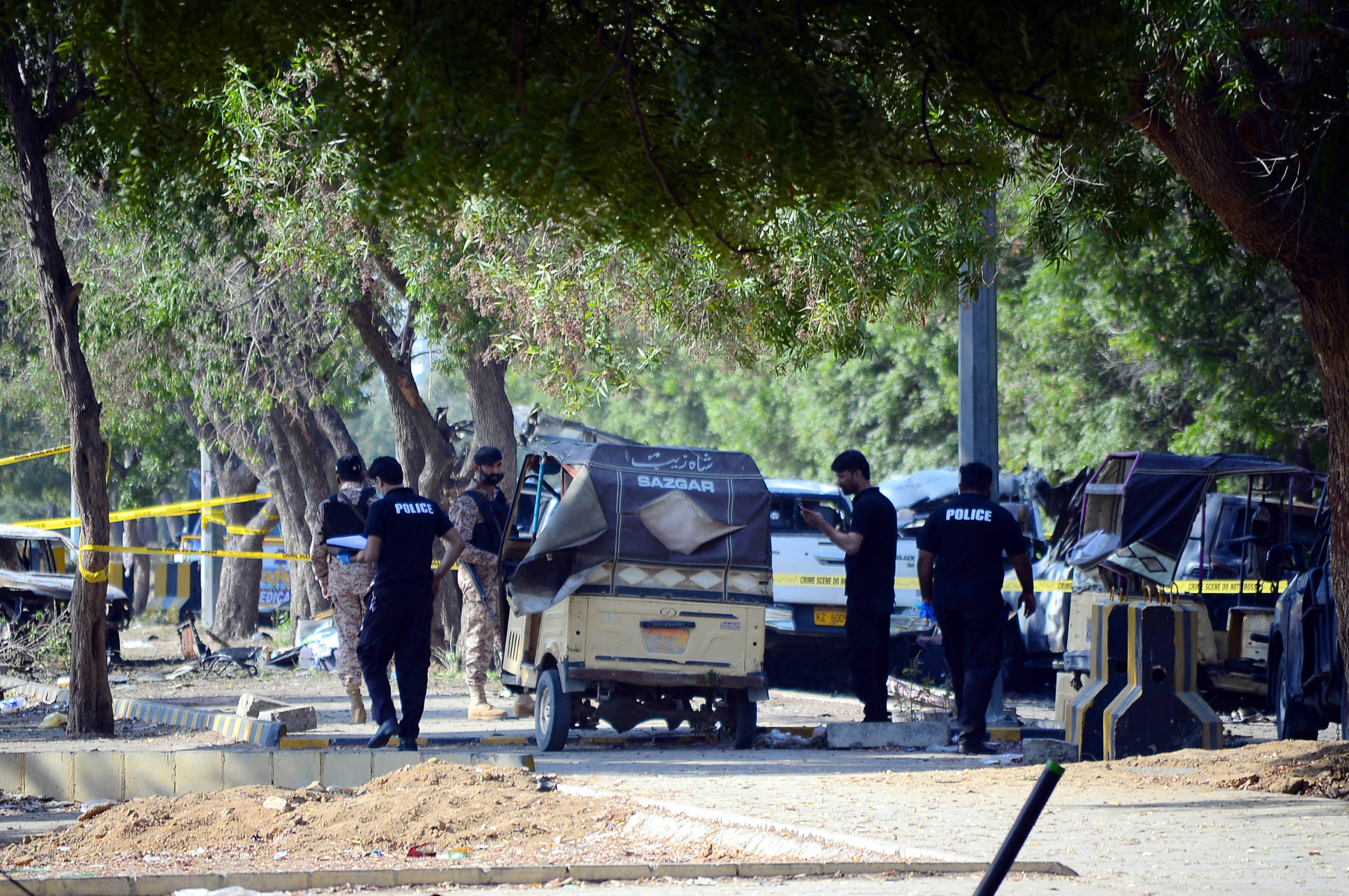 Two Chinese citizens were killed in the attack near Jinnah International Airport in Karachi. Photo: Xinhua