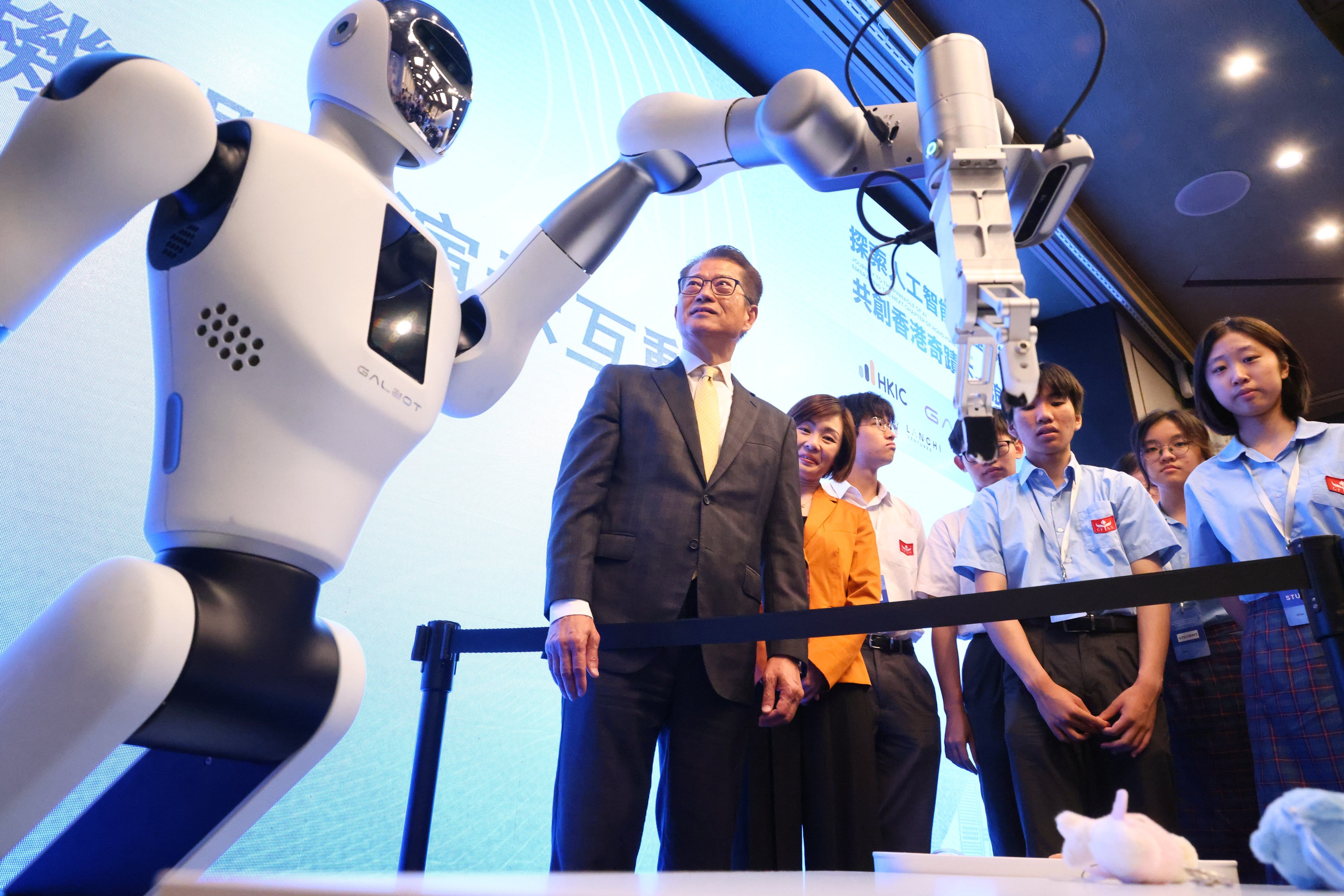 Finance chief Paul Chan attends an artificial intelligence event in July. Currently, 20 venture capital funds serve as co-investment partners in the Innovation and Technology Venture Fund. Photo: Dickson Lee