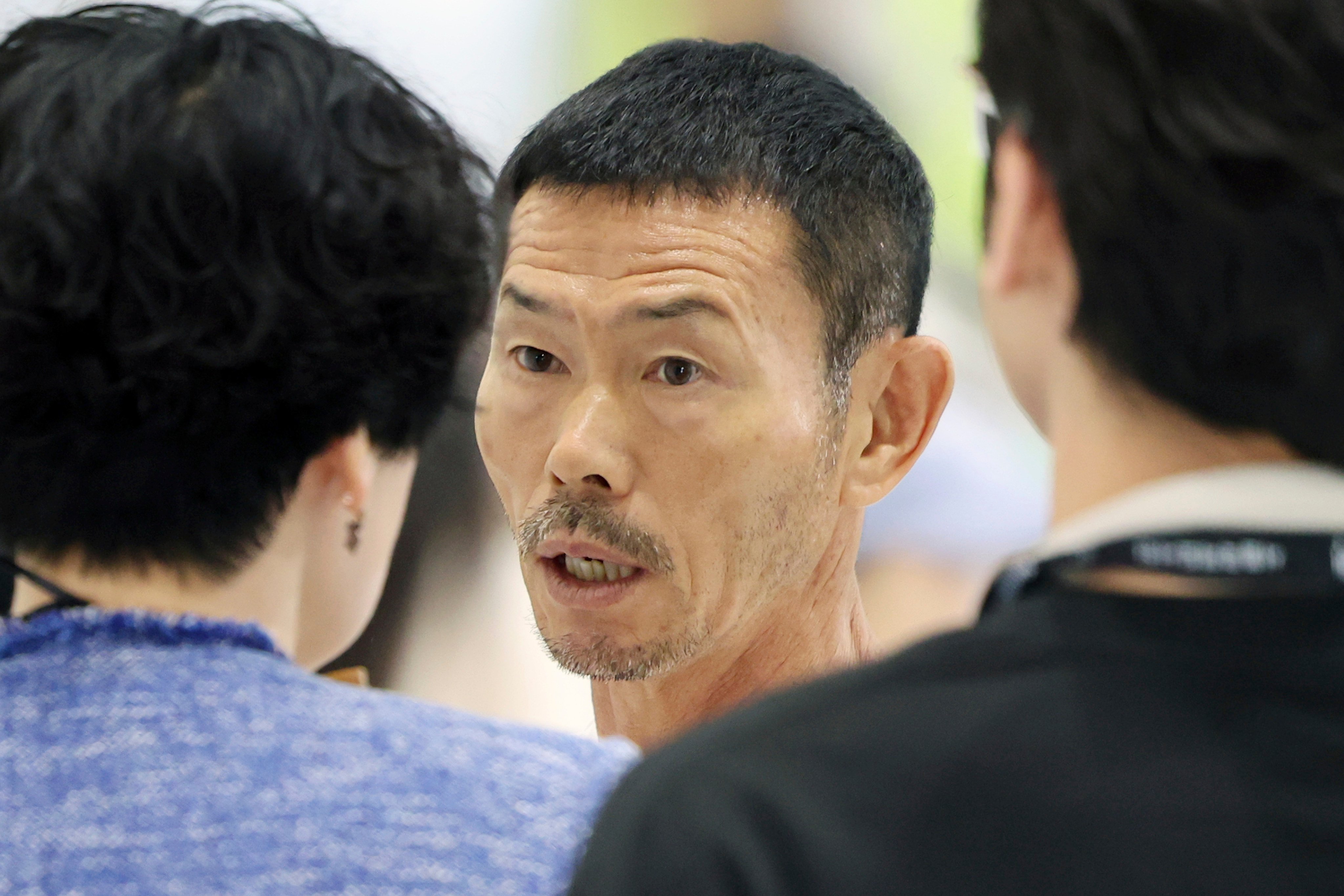 Son Woong-jung, father of English Premier League star Son Heung-min, at the signing event for his book in June. Photo: AP