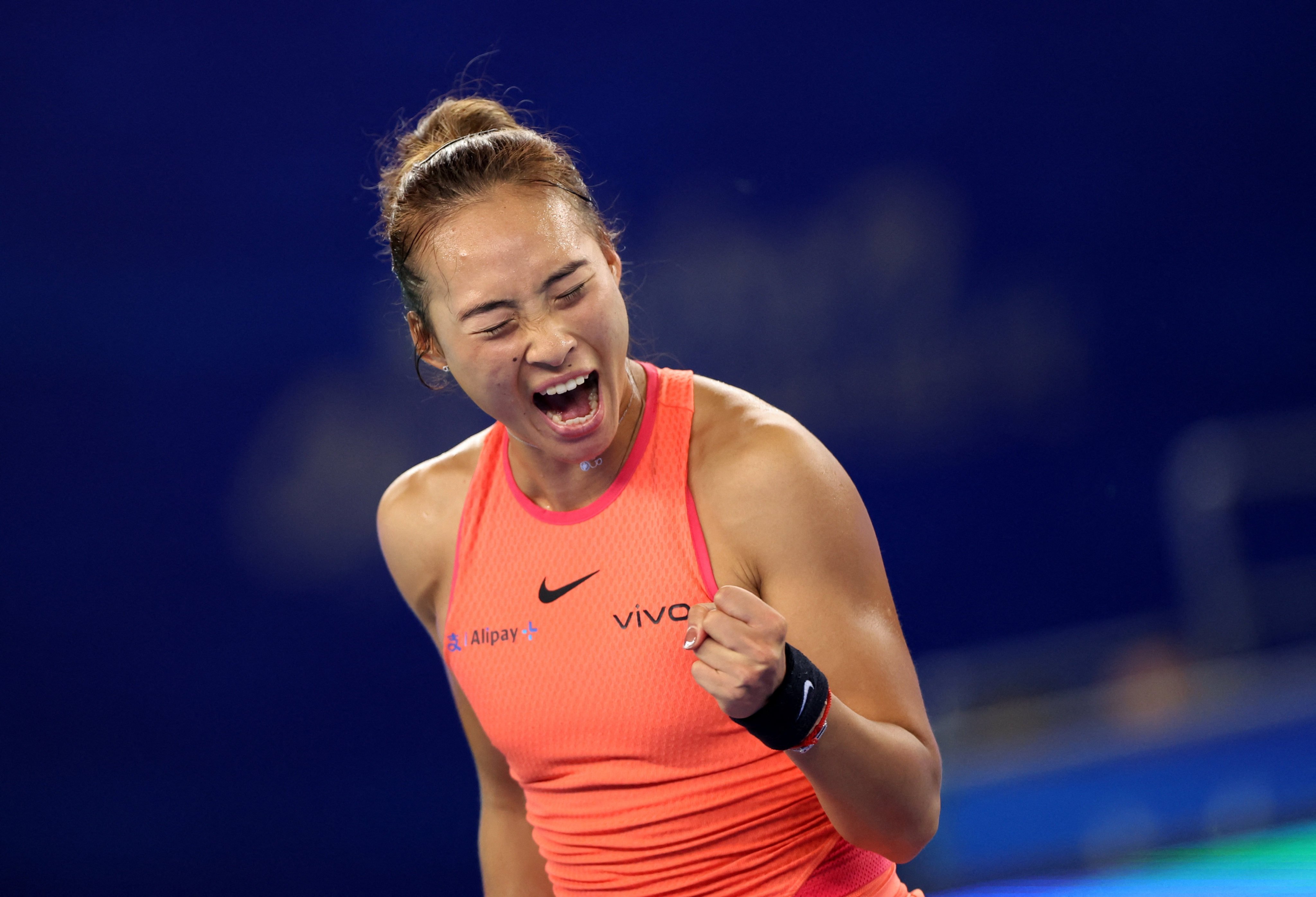 China’s Zheng Qinwen beat compatriot Wang Xinyu in what she described as a tough semi-final. Photo: Reuters