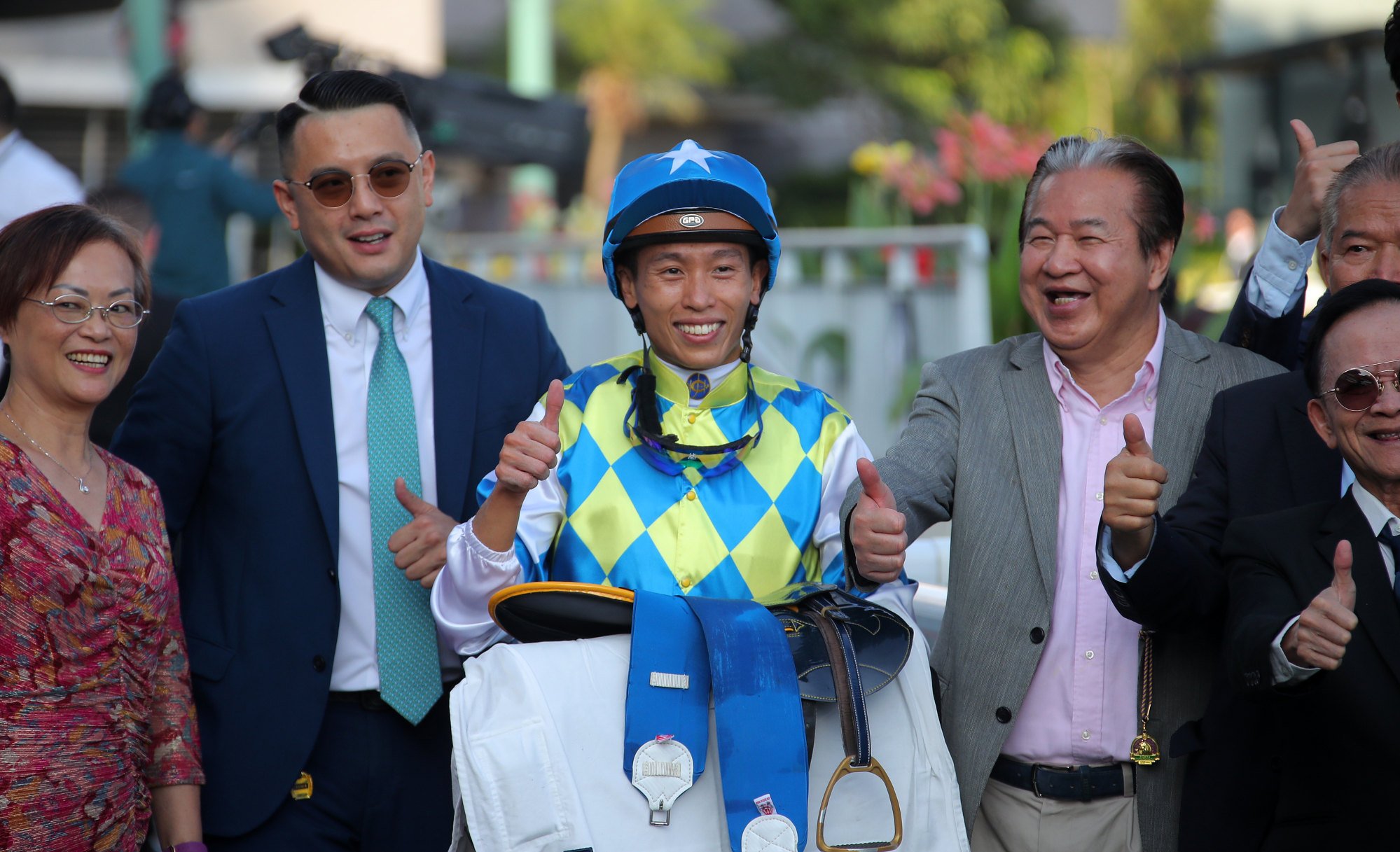 Trainer Pierre Ng, jockey Vincent Ho, and Galaxy Patch connections.