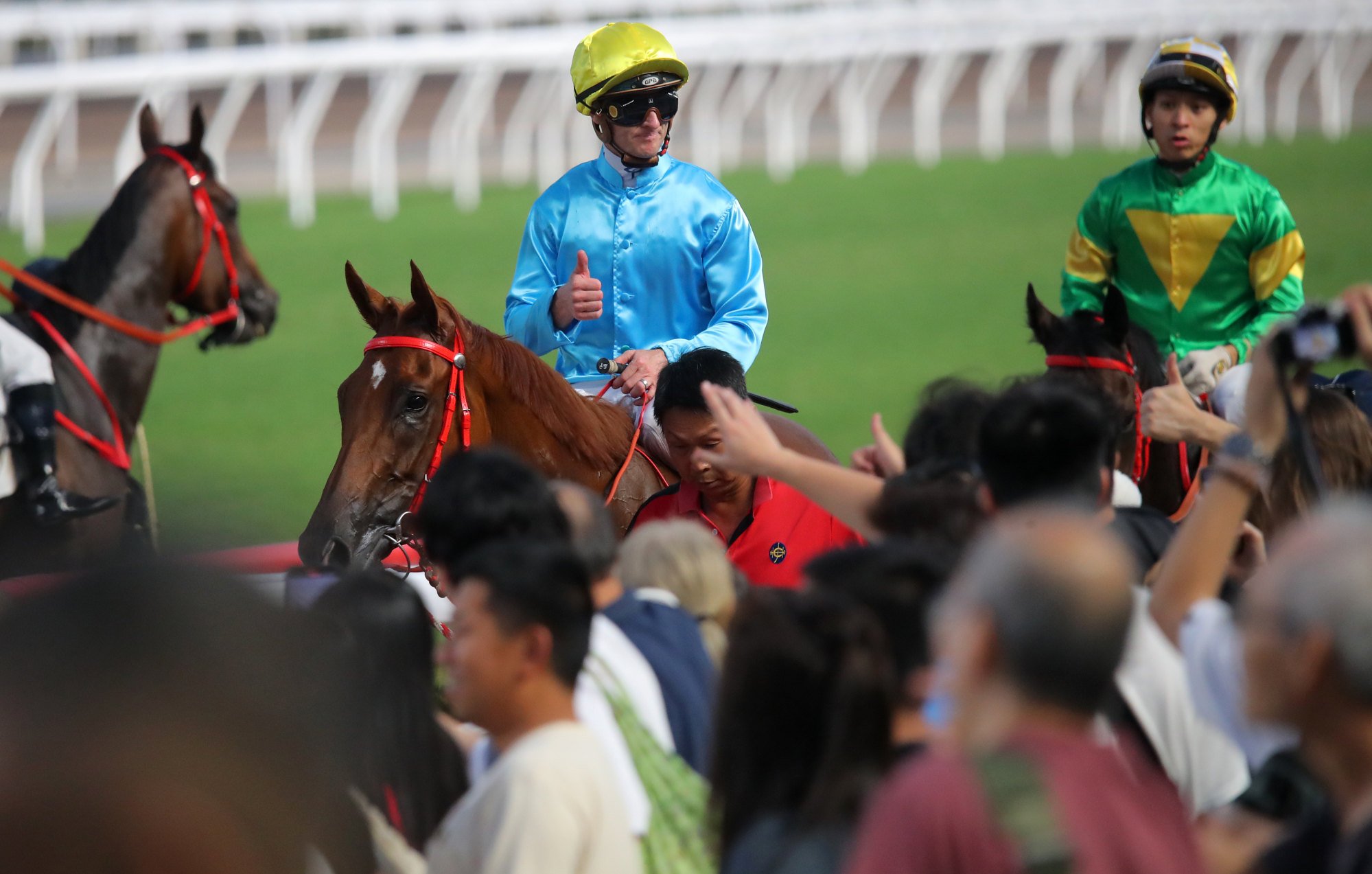 Wunderbar and Zac Purton return to the winner's enclosure.