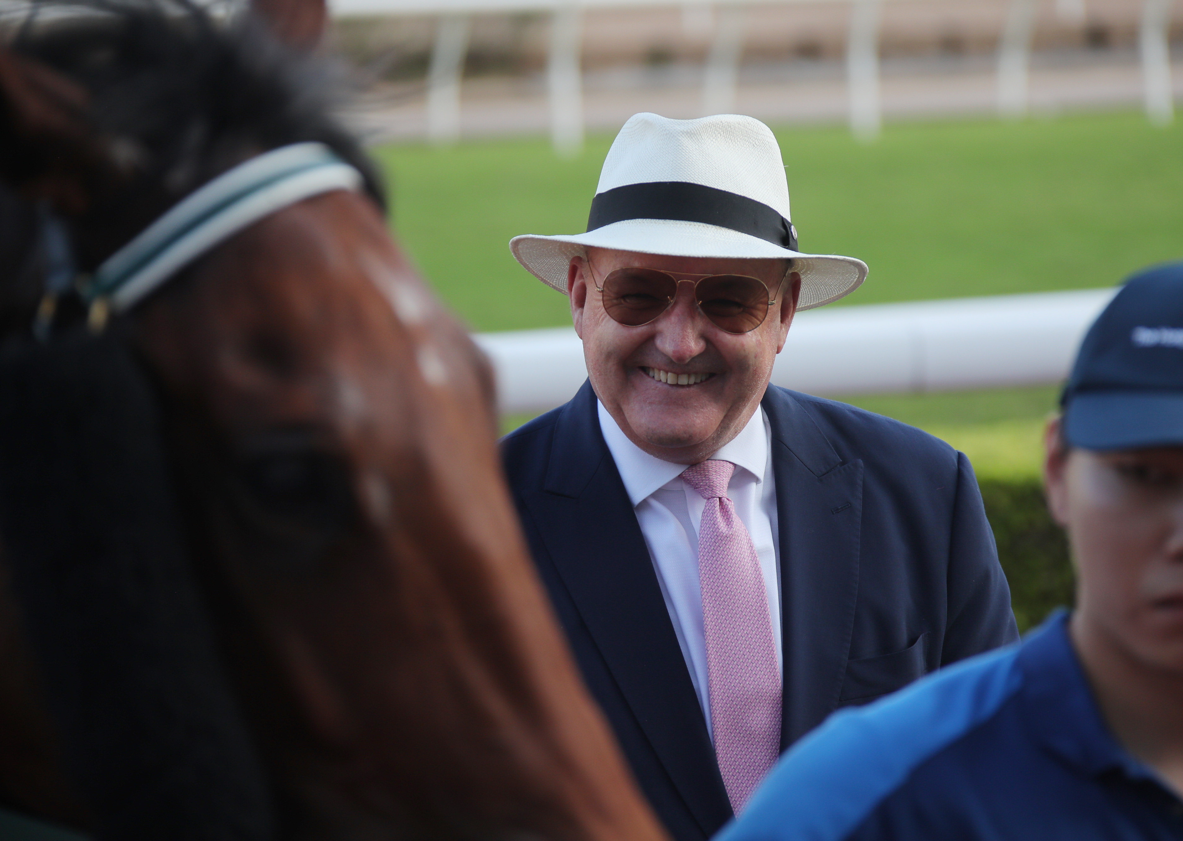 Trainer David Hayes enjoys his Sunday double at Sha Tin. Photo: Kenneth Chan