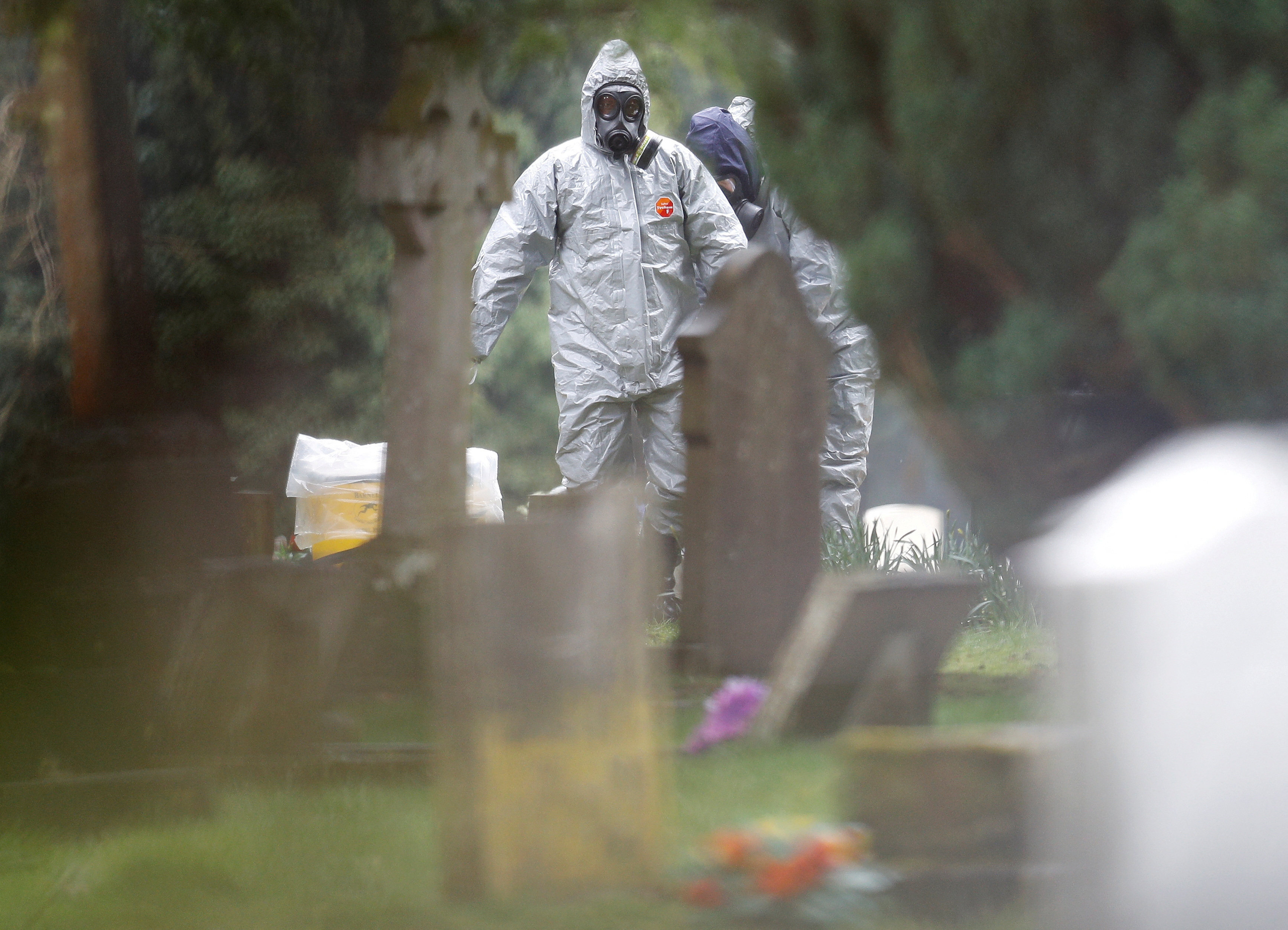 Members of the emergency services in Salisbury, Britain, in 2018, after a poisoning with a nerve agent. Photo: Reuters