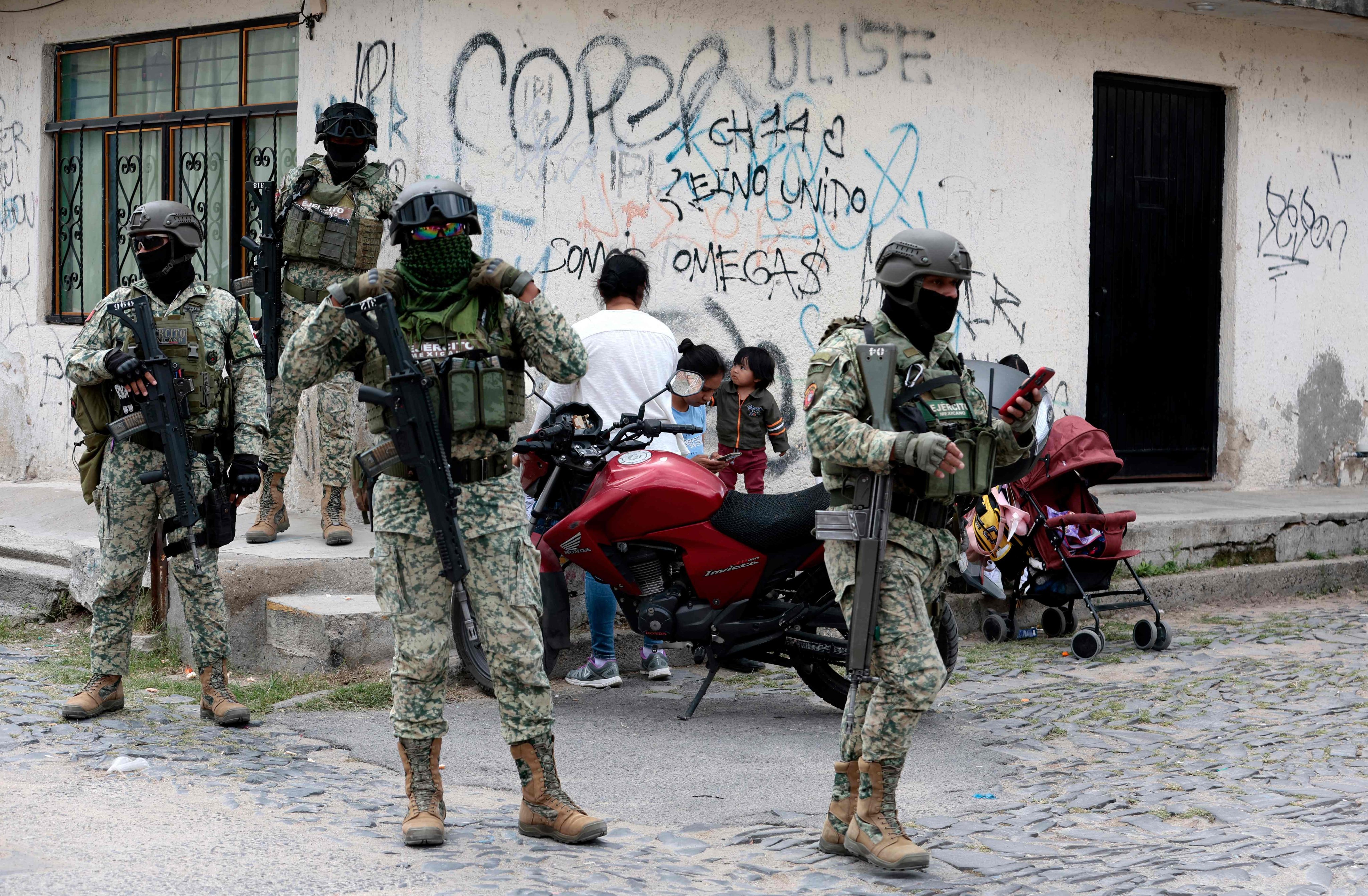 Mexican army soldiers in Jalisco State, Mexico. Photo: AFP