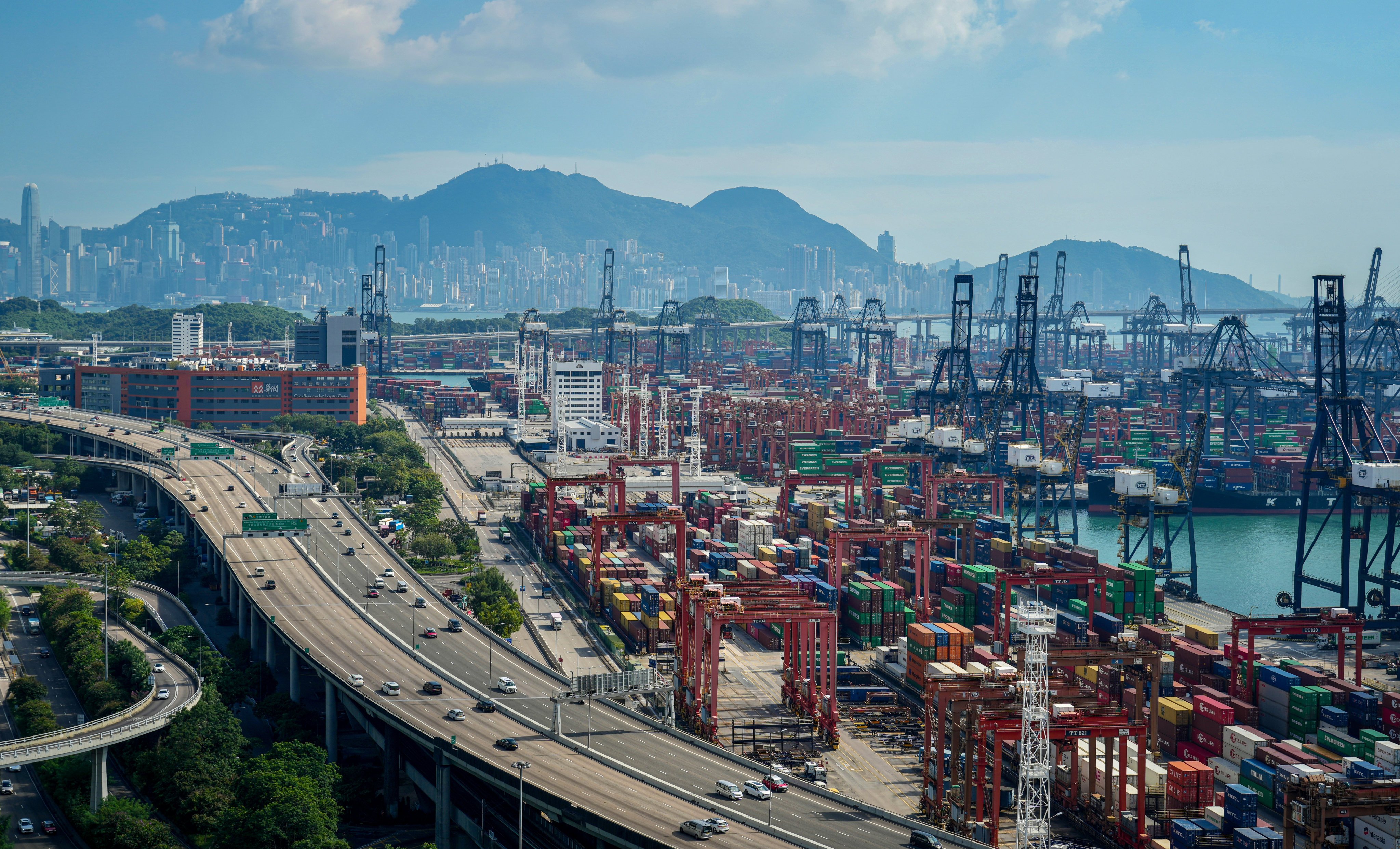 The container terminal in Kwai Chung, where HK$40 million worth of contraband goods was seized by customs on October 2. Photo: Sam Tsang