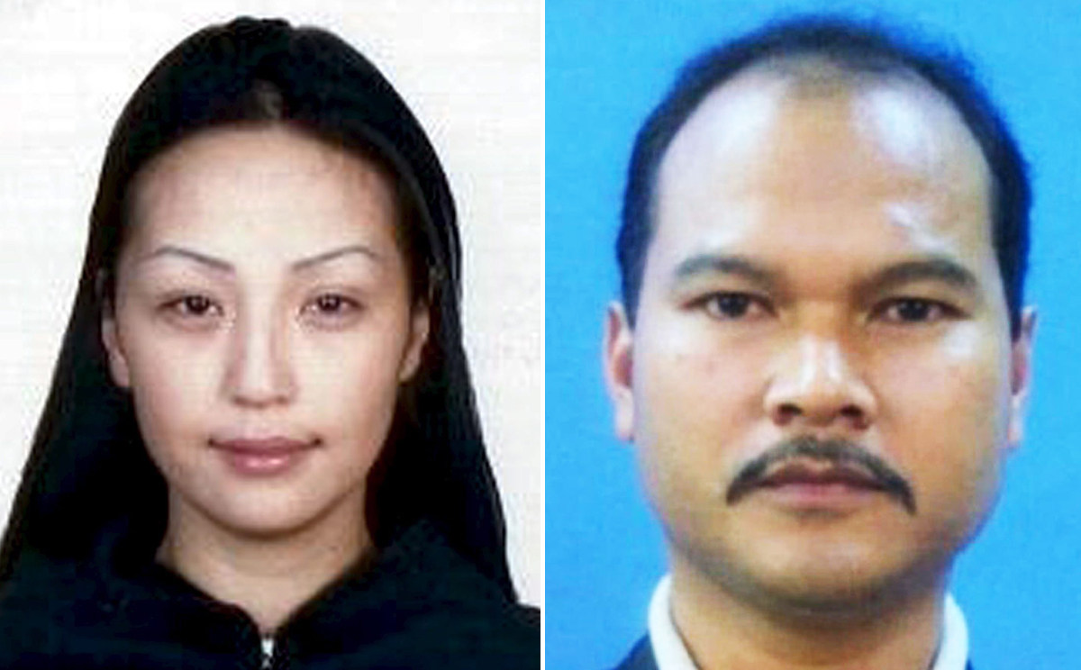 Altantuya Shaariibu (left) and Sirul Azhar Umar. Photos: Interpol, EPA