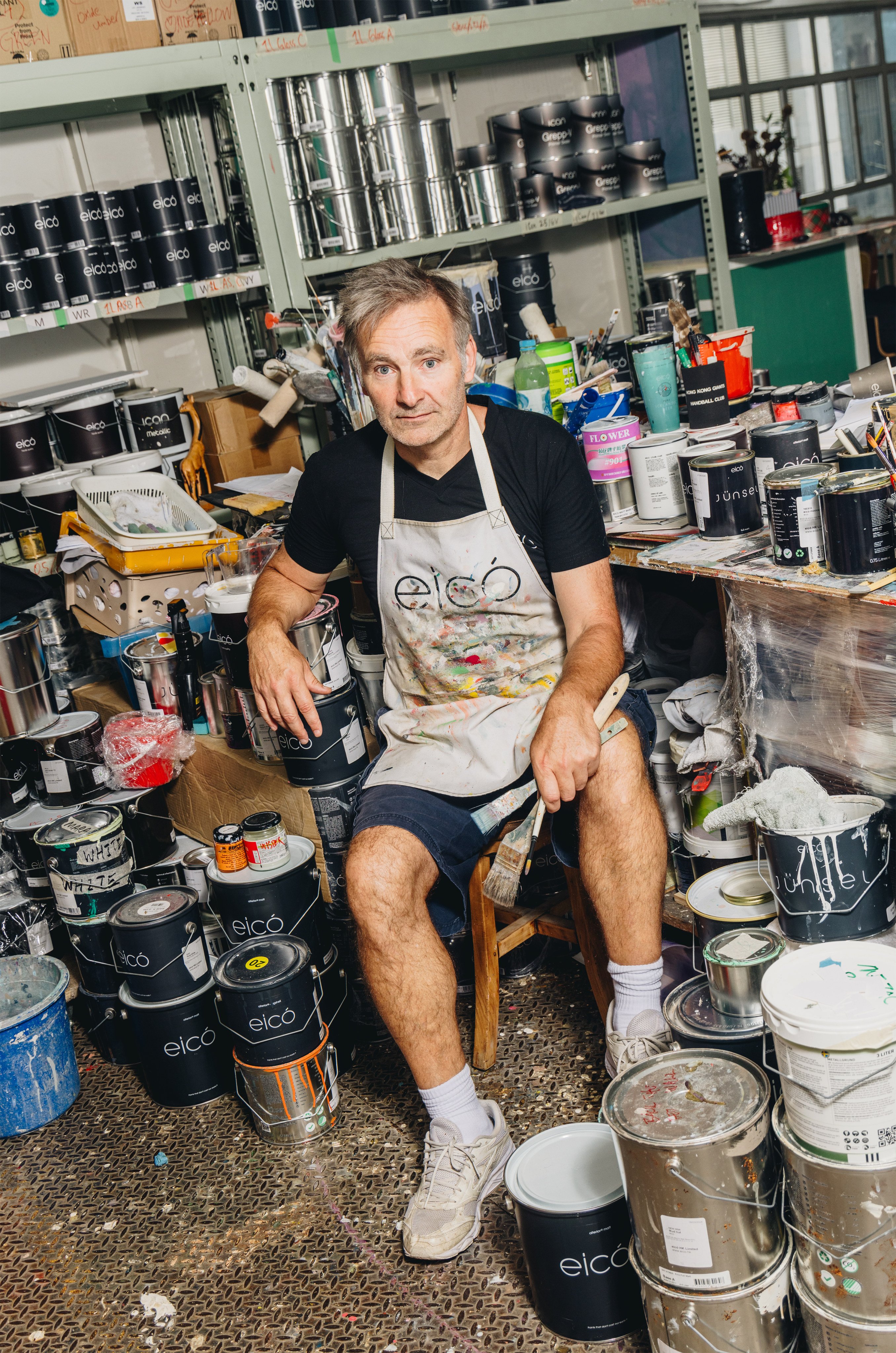 Joakim Cimmerbeck poses for a portrait at his studio in Wong Chuk Hang, Hong Kong. Photo: Jocelyn Tam