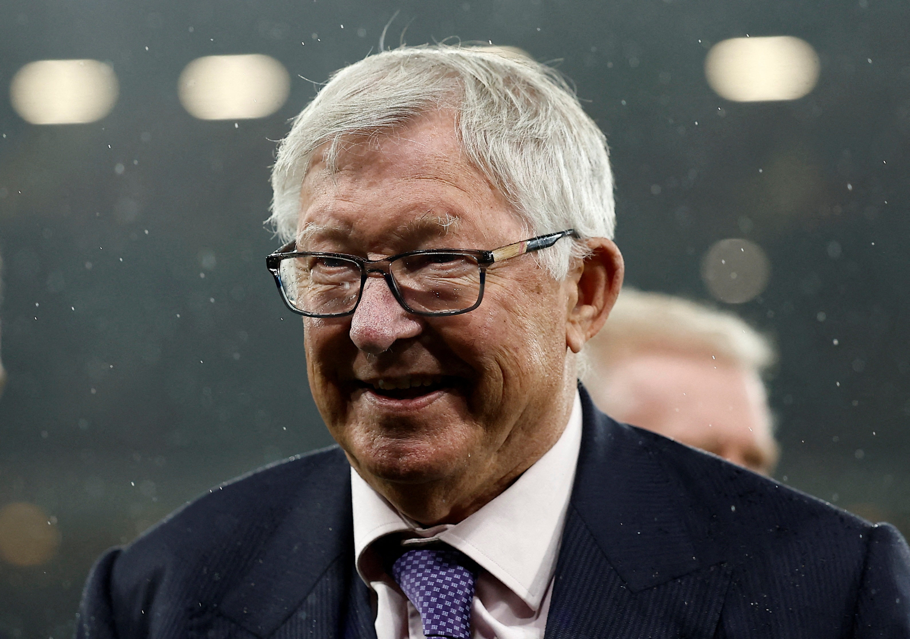 Former Manchester United manager Alex Ferguson before a Europa League match against FC Twente at Old Trafford in September. Photo: Reuters