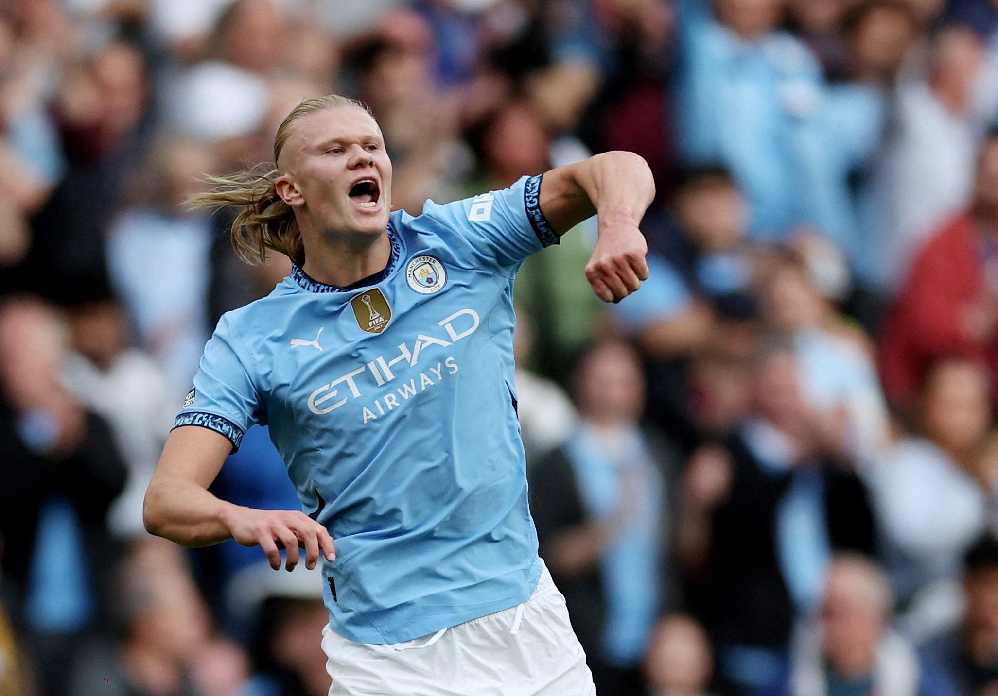 Manchester City’s Erling Haaland is the Premier League’s top scorer and faces bottom side Wolves at the weekend. Photo: Reuters