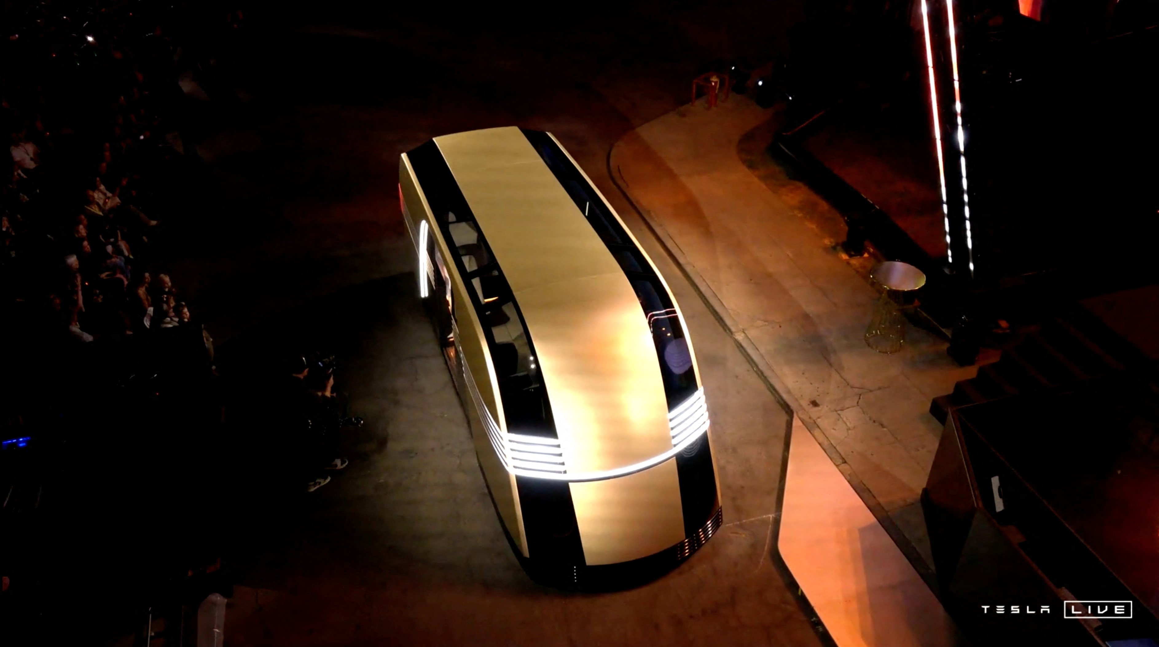 Tesla’s robovan is unveiled at an event in Los Angeles, California, on October 10, 2024. Photo: Tesla/Handout via Reuters